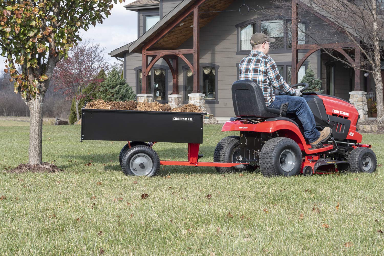 craftsman-750-lb-capacity-steel-tow-behind-dump-cart-cmxgzbf7124355-12-cu-ft-rem image 8