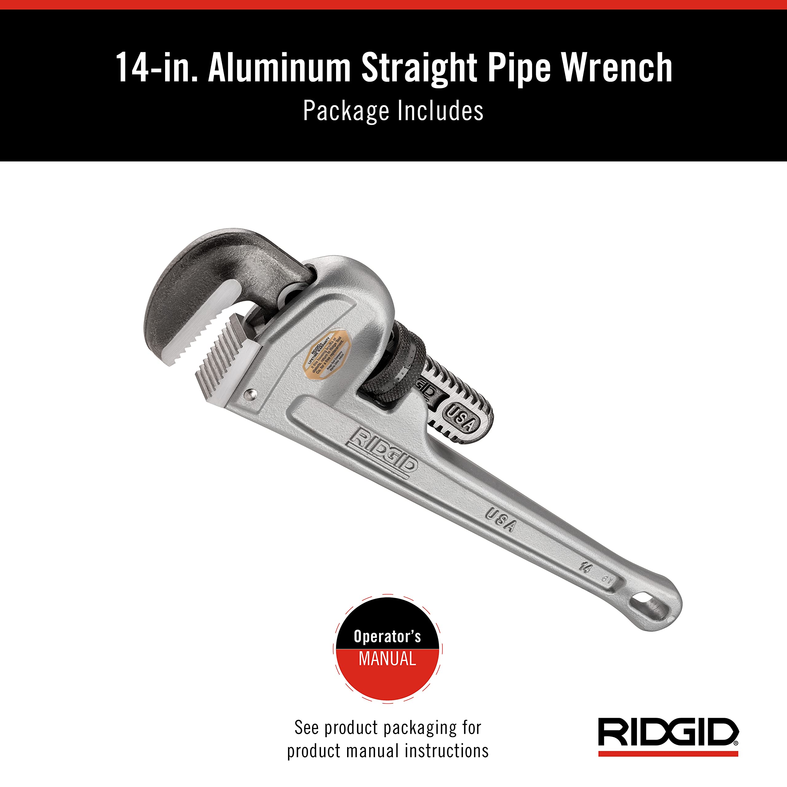 ridgid-31095-model-814-14-inch-aluminum-straight-pipe-wrench-silver image 7