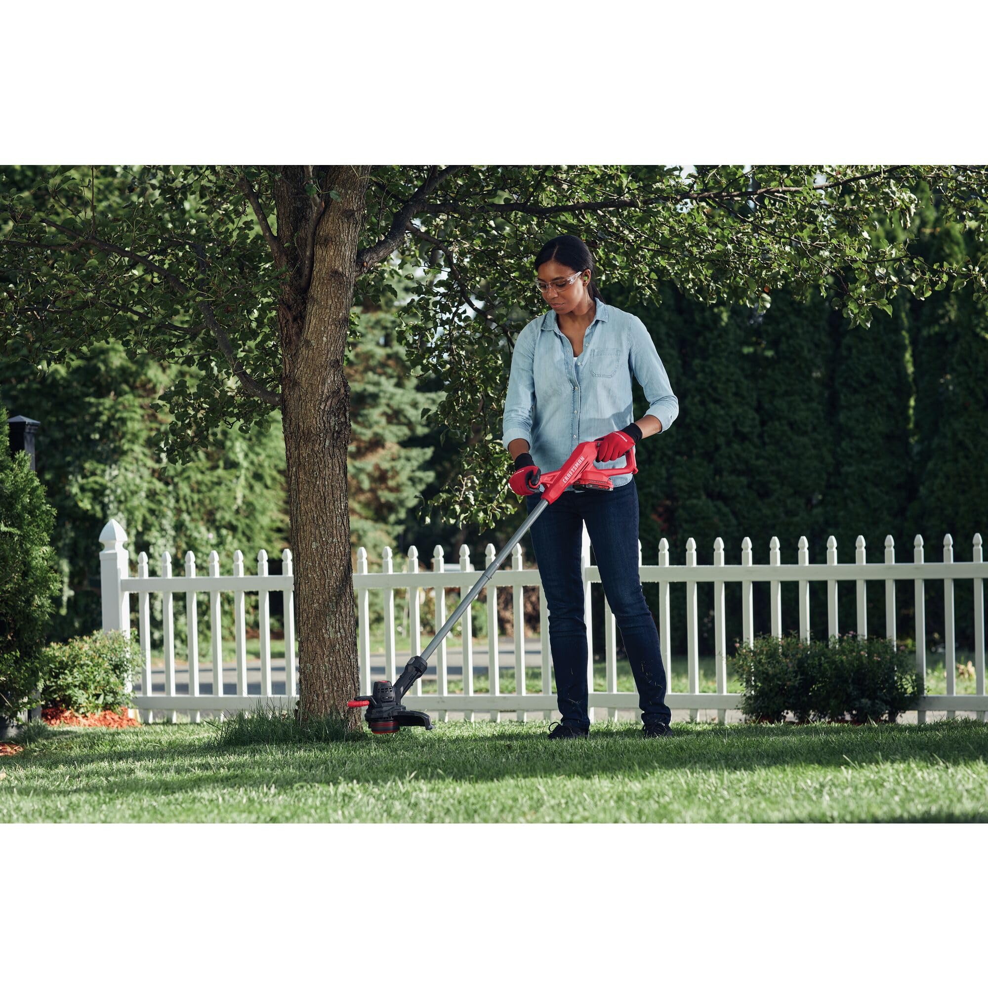 craftsman-v20-cordless-10-weedwacker-string-trimmer-and-edger-kit-cmcst915d1-wit image 8