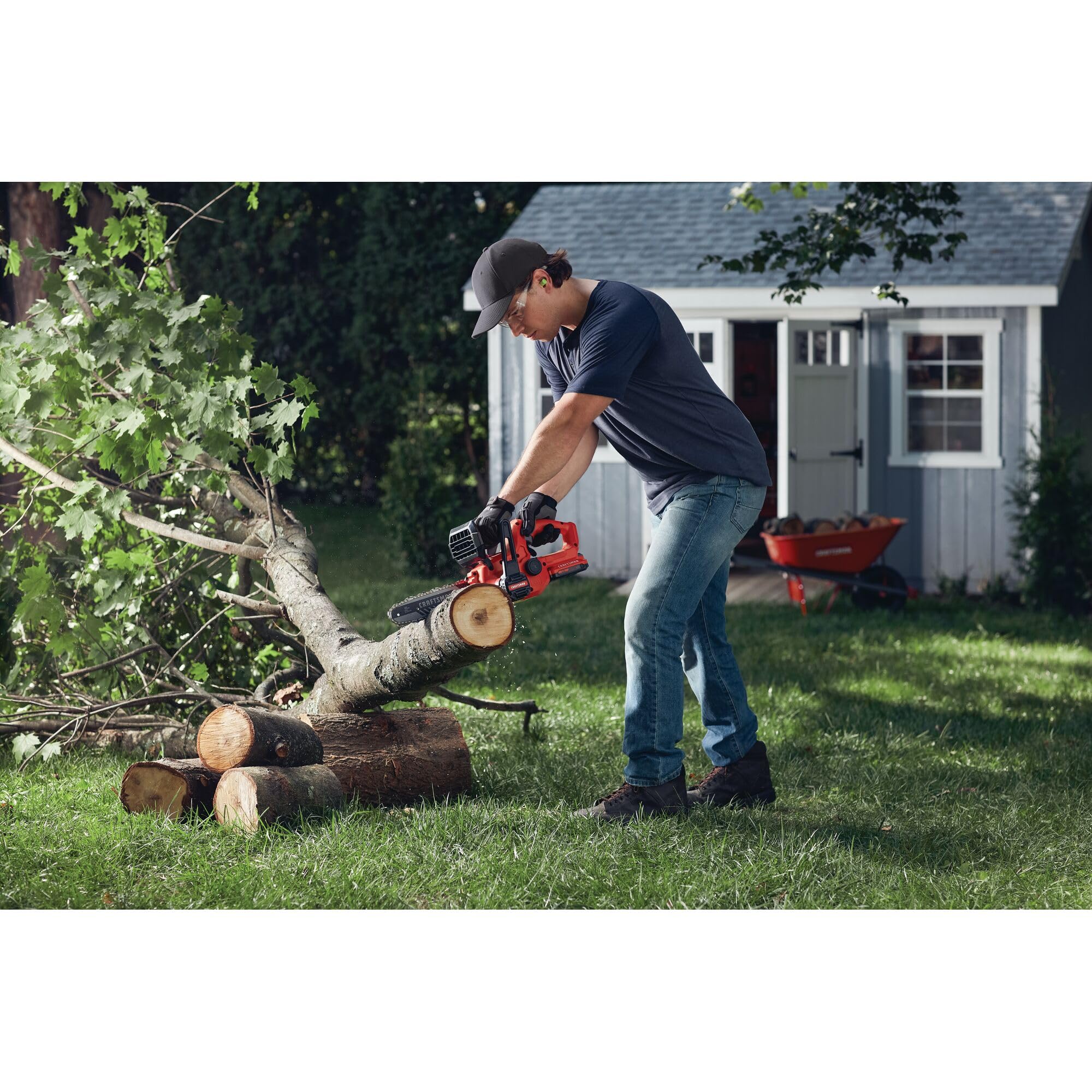 craftsman-v20-cordless-10-inch-mini-chainsaw-bare-tool-only-cmccs610b image 6