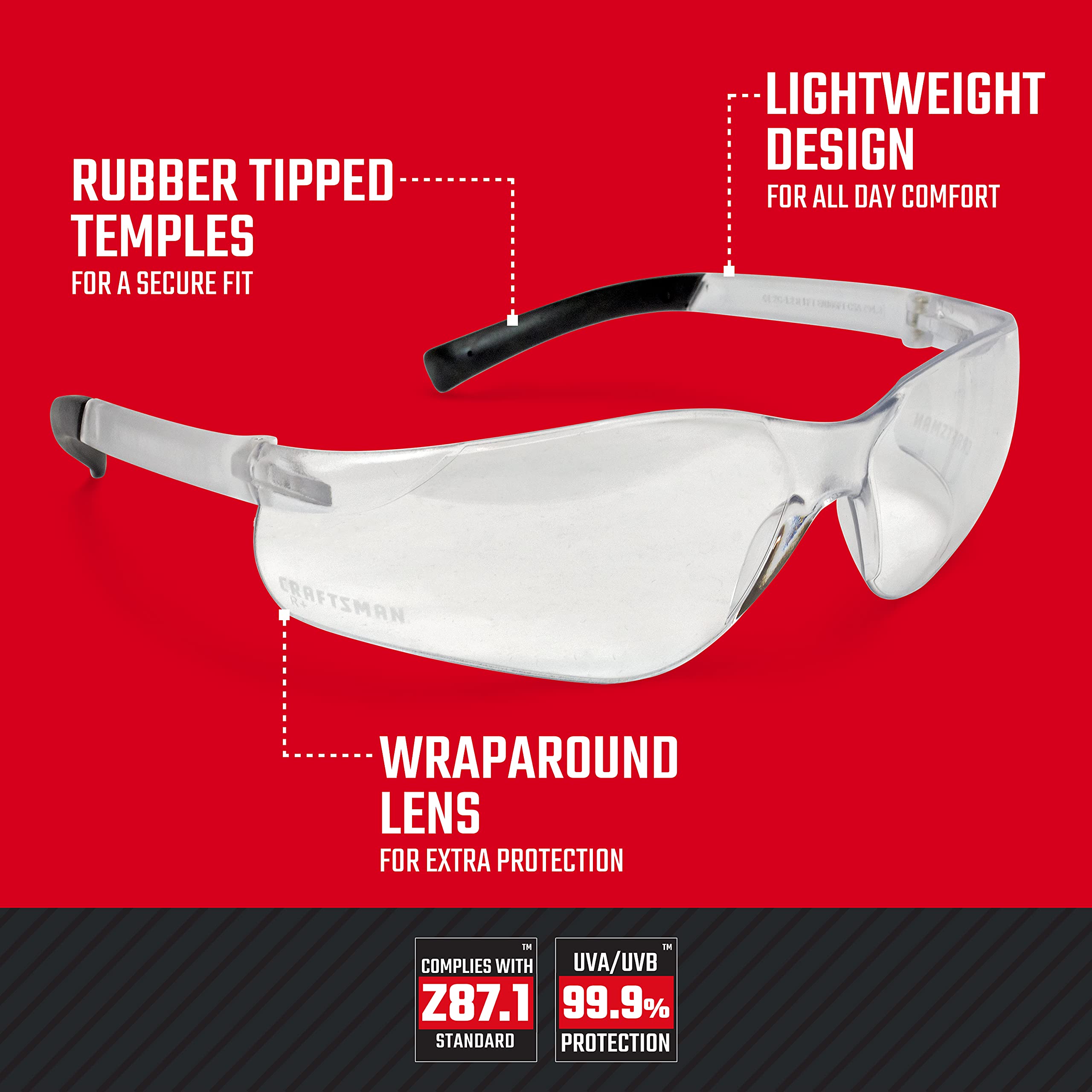 craftsman-clear-safety-glasses-4-pack-cmxpera1104hc-lightweight-ir-filter-lens image 2