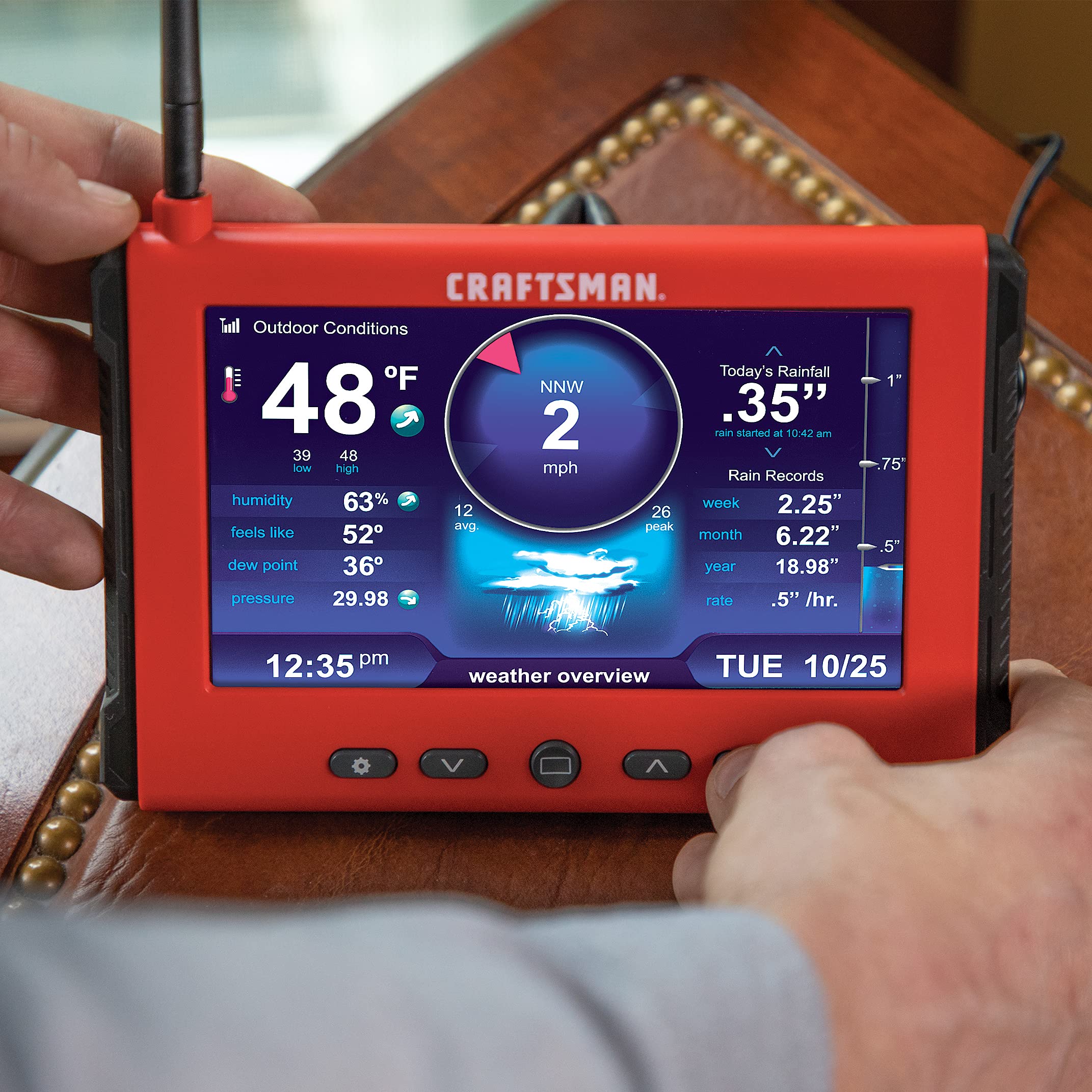 craftsman-personal-weather-station-with-hd-display-lightning-detection-wireless- image 6