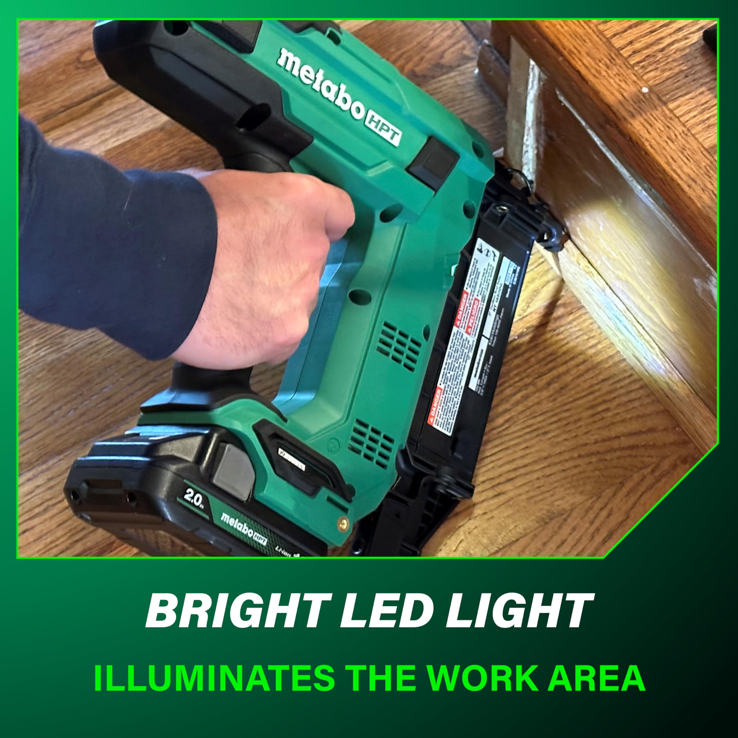 metabo-hpt-18v-cordless-brad-nailer-kit-nt1850dg-with-2-0ah-battery image 8