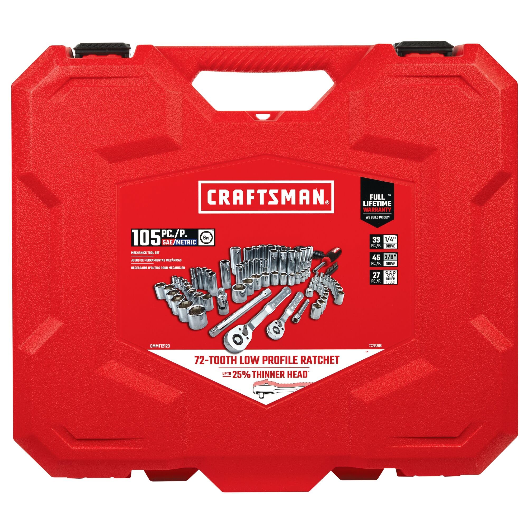 craftsman-cmmt12123-105-piece-mechanics-tool-set-sae-metric-with-1-4-3-8-drive-l image 5