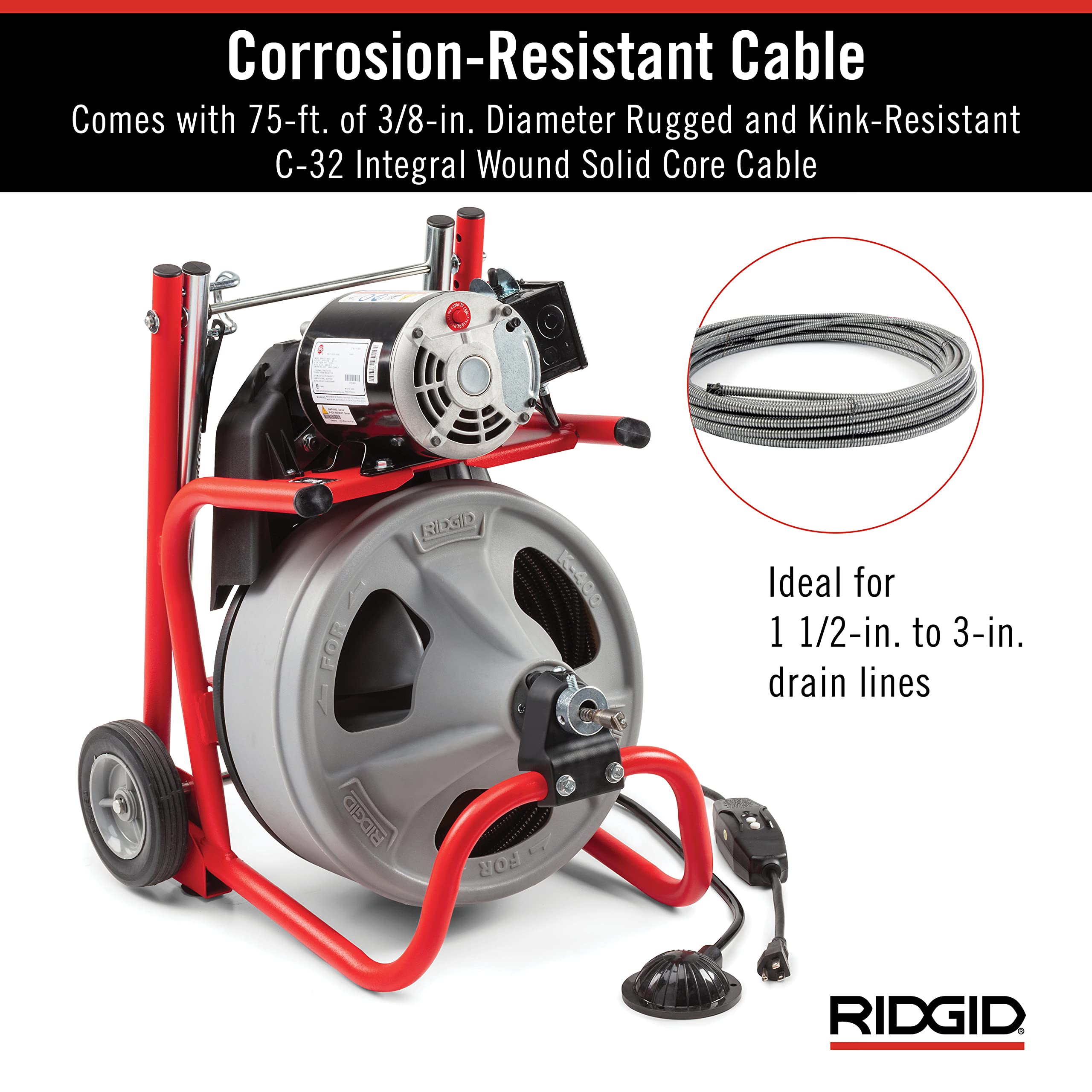 ridgid-k-400-drain-cleaning-drum-machine-kit-model-52363-with-3-8-x-75-cable image 8