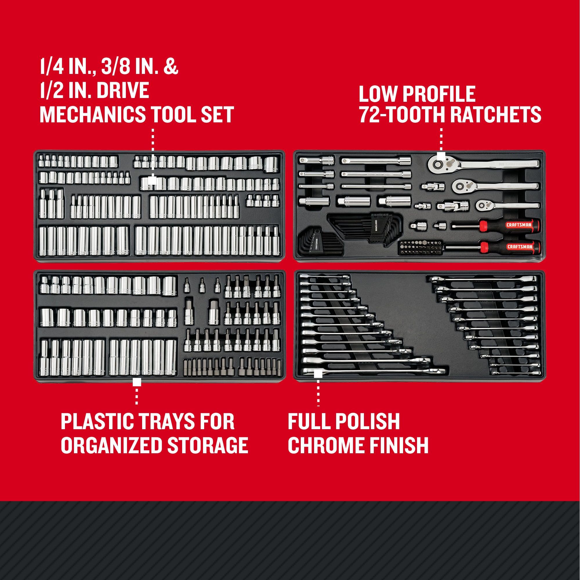 craftsman-298-piece-mechanics-tool-set-cmmt12139-sae-metric-sockets-72-tooth-low image 2