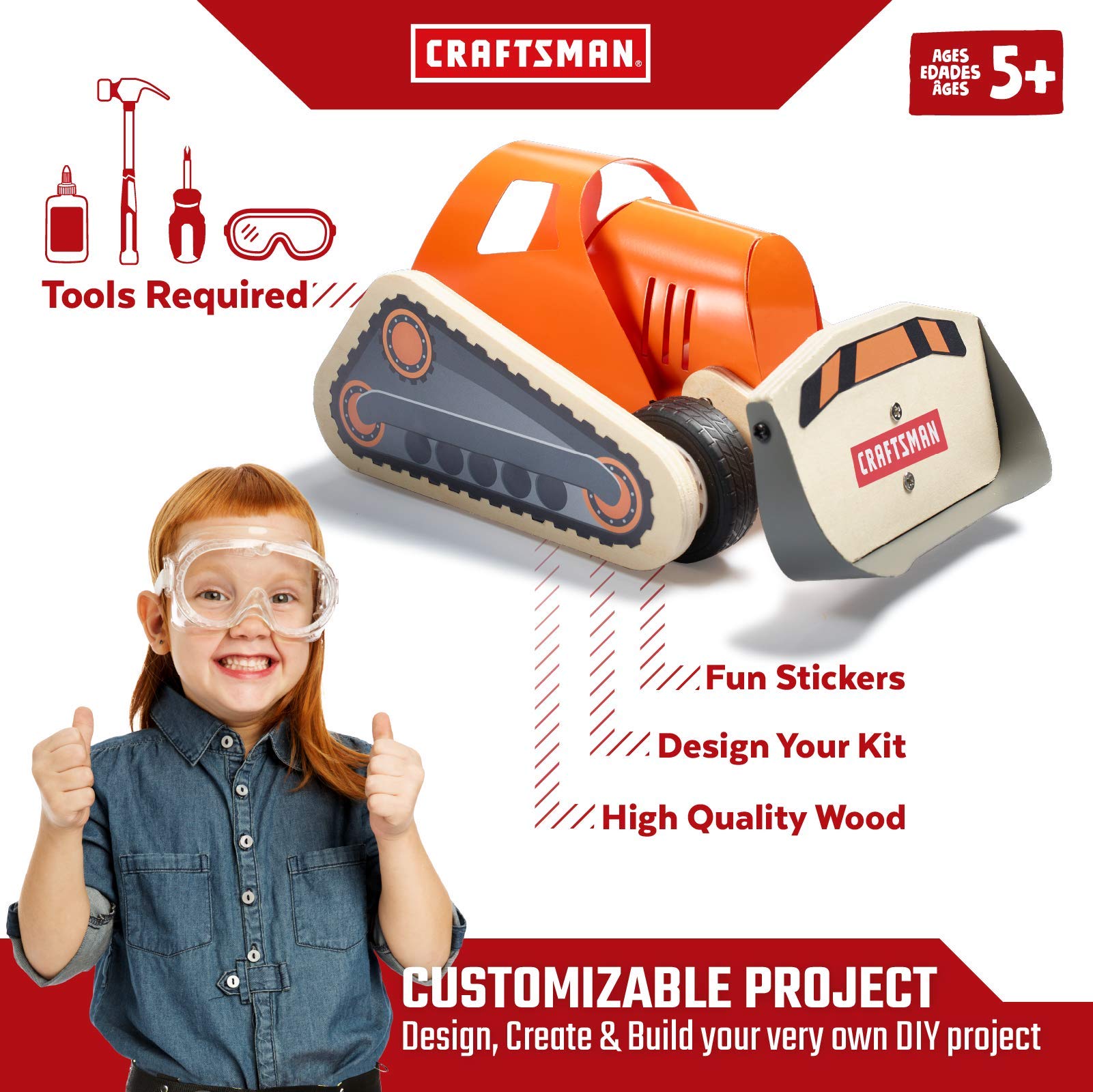 craftsman-bulldozer-truck-wooden-building-kit-for-kids image 5