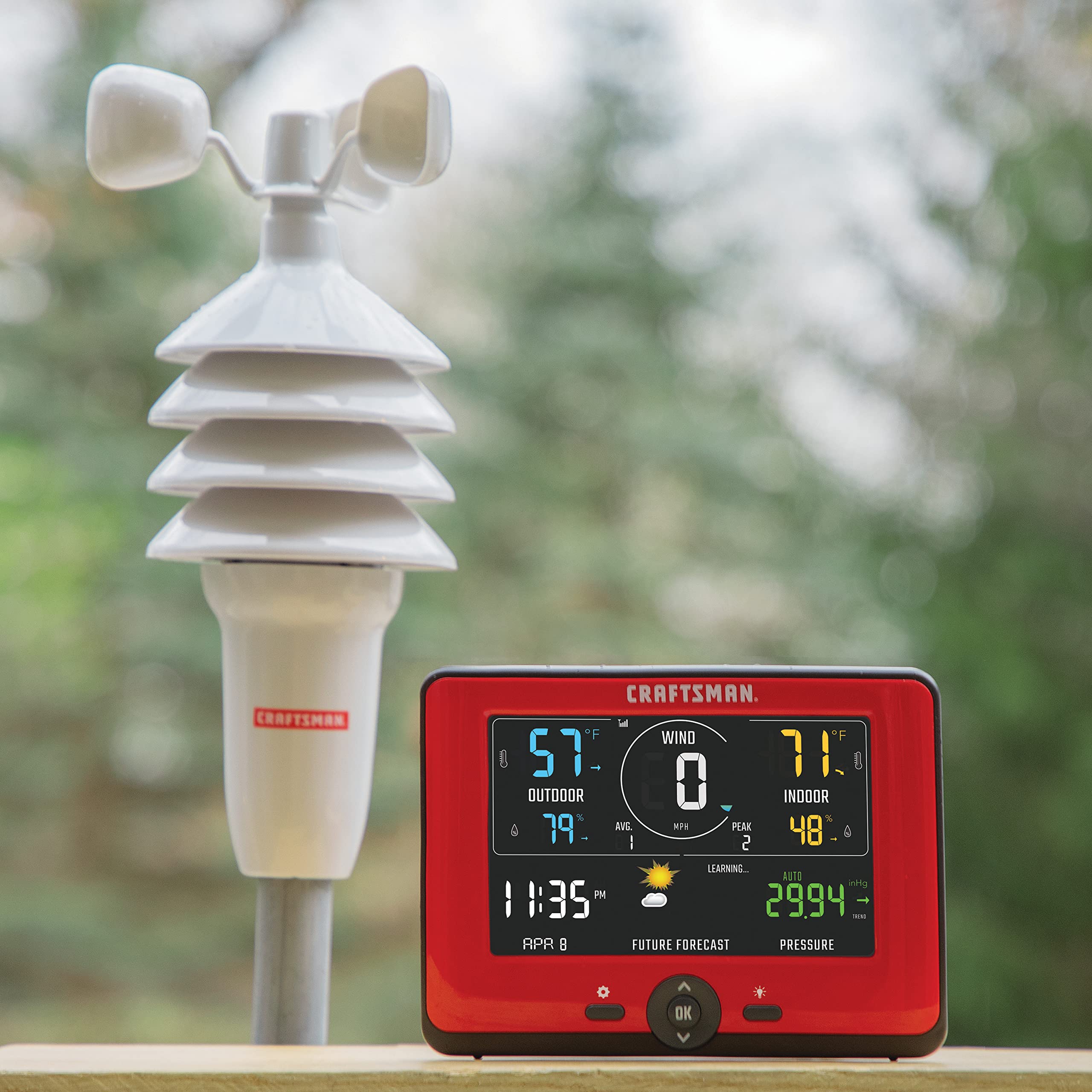 craftsman-personal-weather-station-with-indoor-outdoor-temperature-humidity-wind image 3