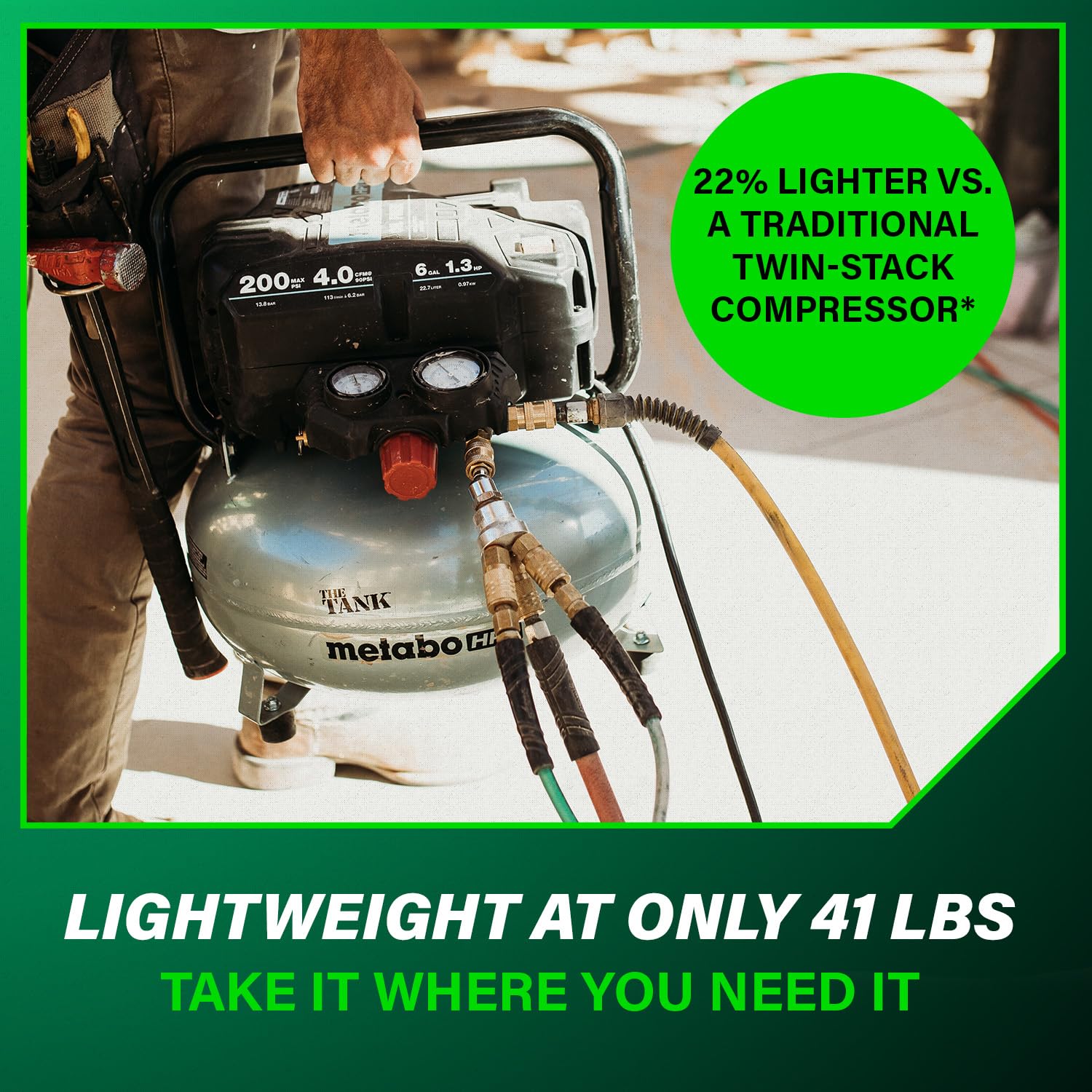 metabo-hpt-6-gallon-200-psi-pancake-air-compressor-ec914s-4-cfm-90-psi image 6