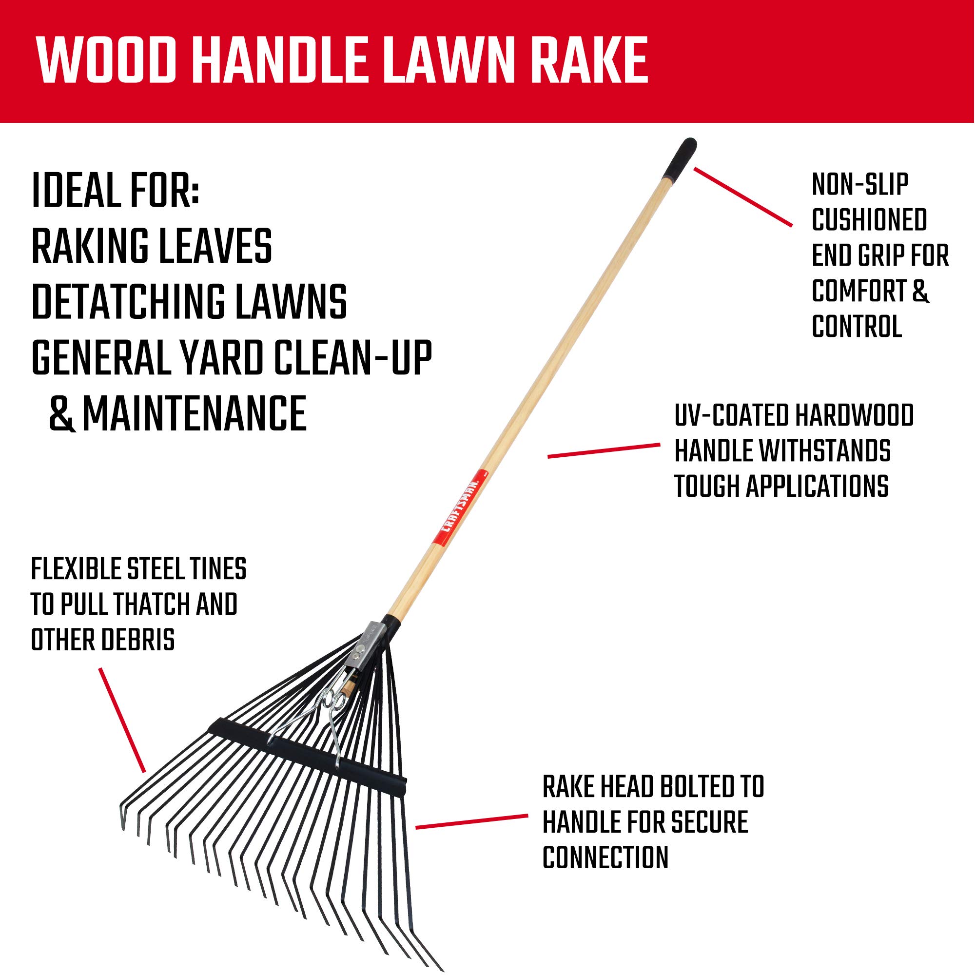 craftsman-5-piece-garden-landscape-tool-set-with-lawn-rake-digging-shovel-garden image 3
