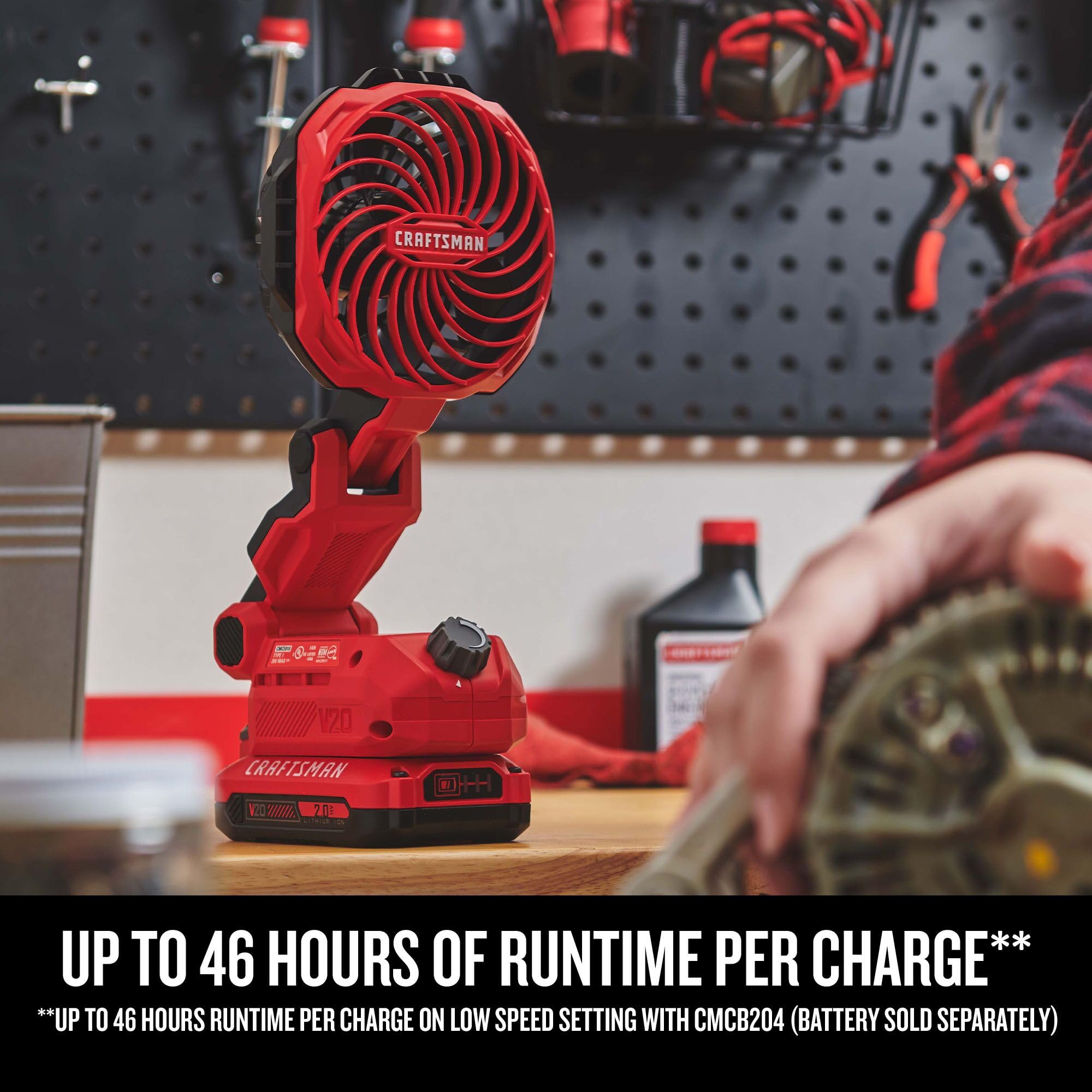 craftsman-v20-cordless-personal-fan-compact-and-collapsible-bare-tool-only-cmce0 image 3
