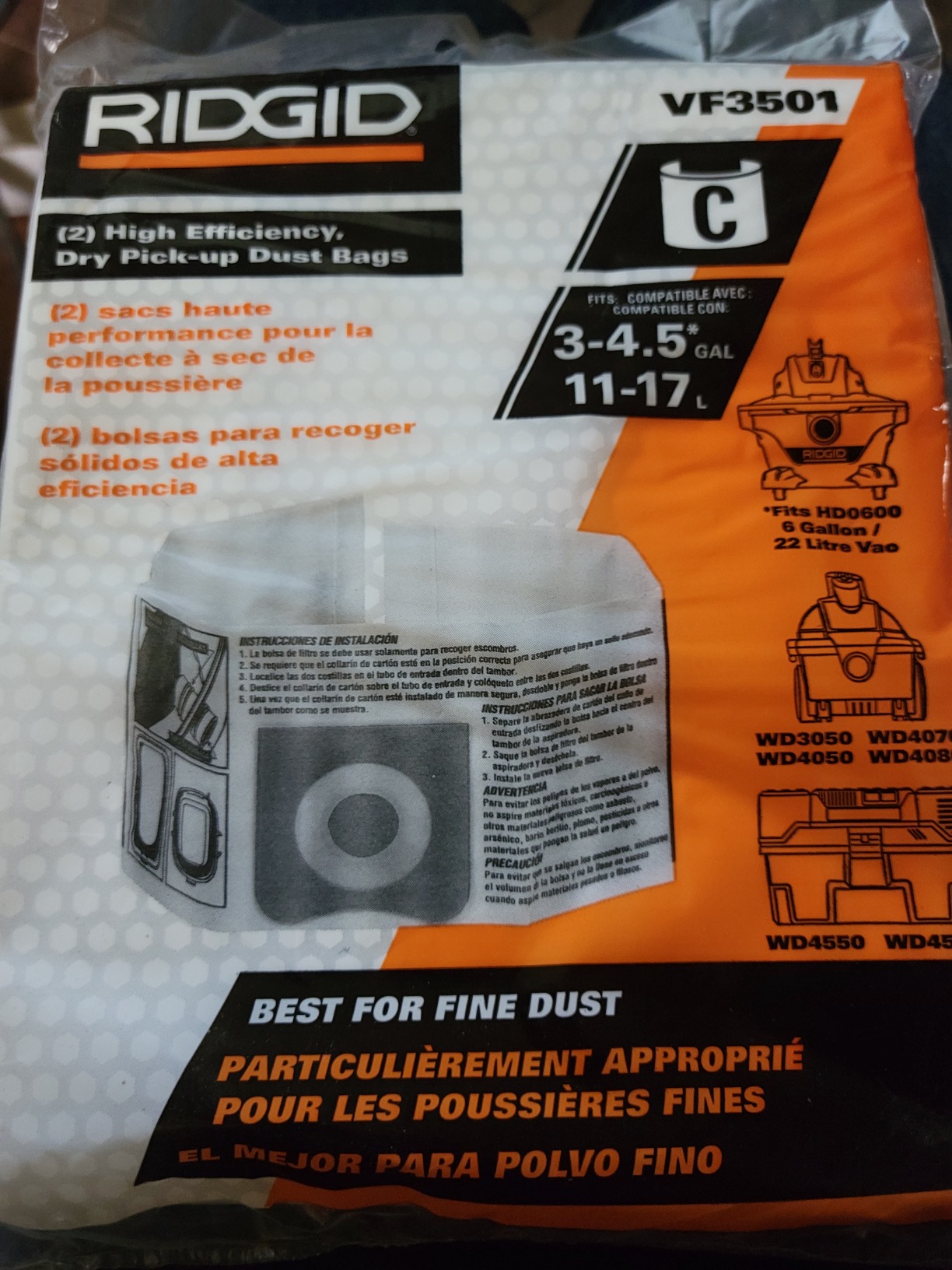 Perfect for drywall dust