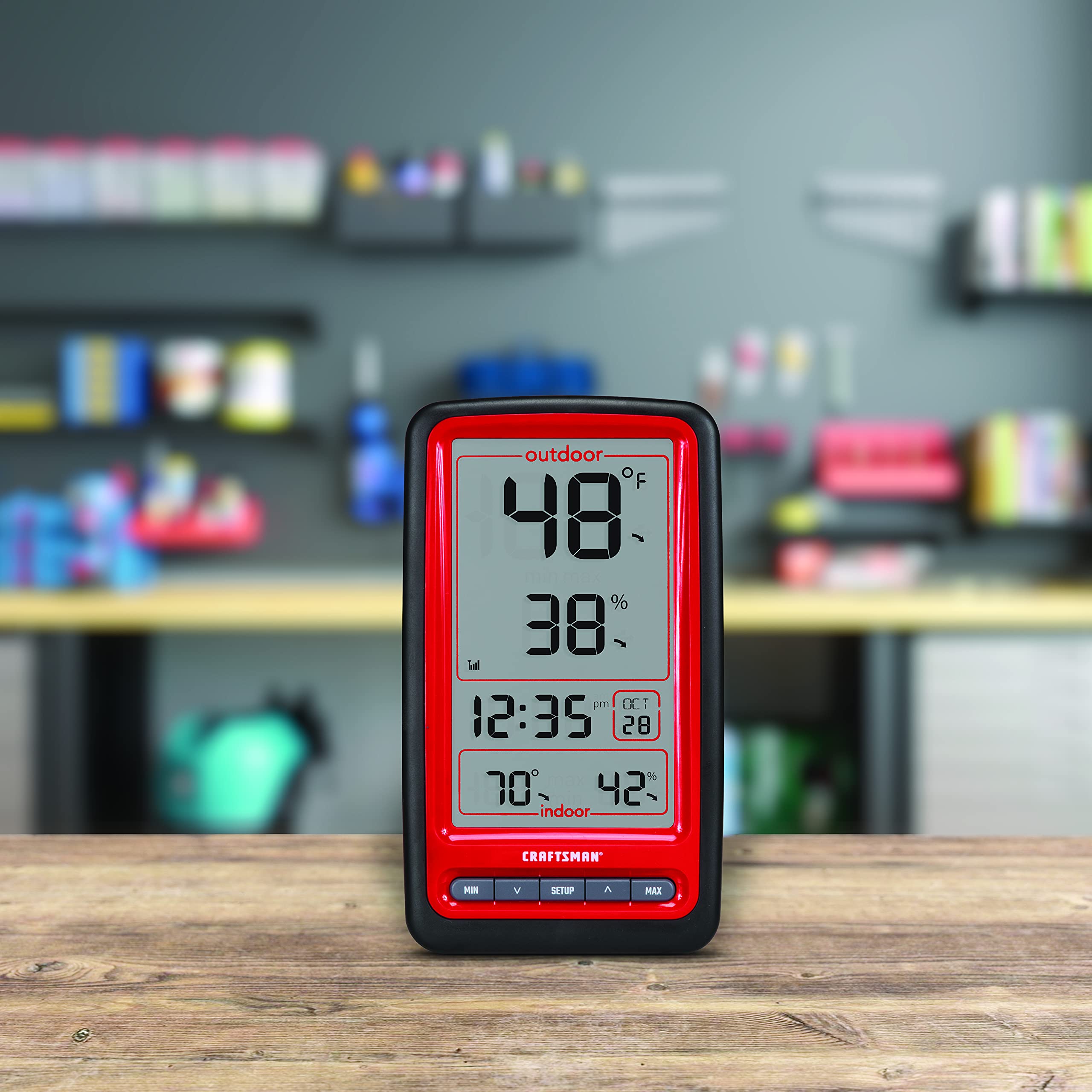 craftsman-wireless-thermometer-for-indoor-outdoor-temperature-with-humidity-sens image 2