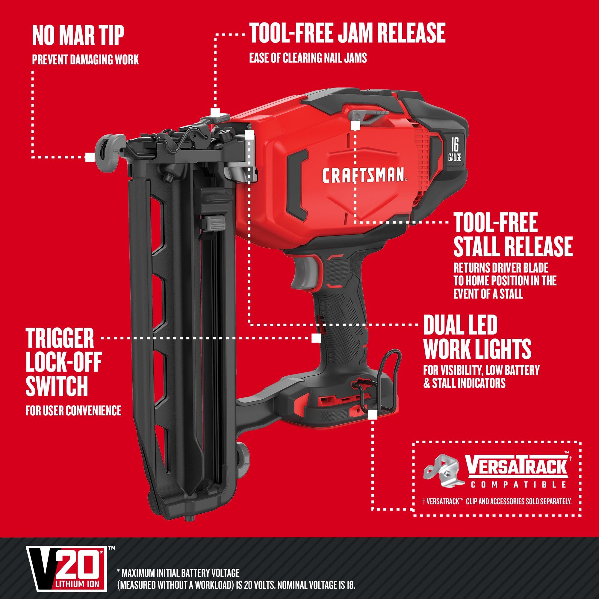 craftsman-v20-cordless-finish-nailer-16-gauge-bare-tool-only-cmcn616b-drives-up- image 5