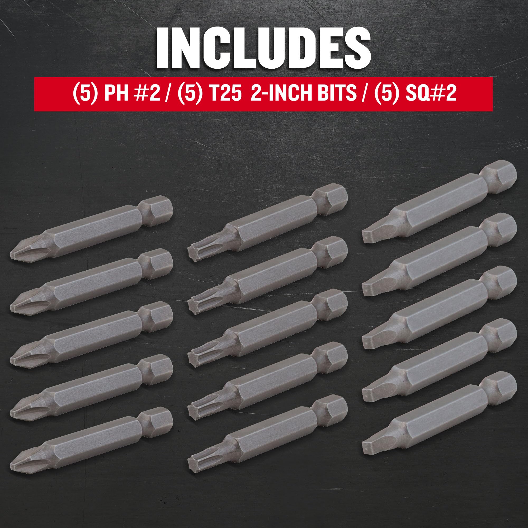 craftsman-15-piece-2-inch-mix-screwdriving-bit-set-cmaf122mix15-phillips-square- image 2