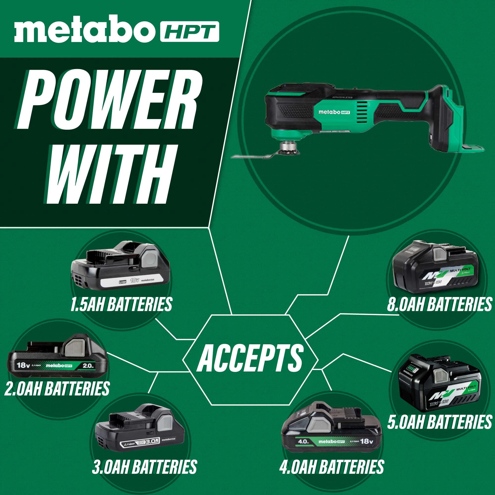 metabo-hpt-18v-36v-multivolt-cordless-oscillating-multi-tool-cv18daq4-6-speed-st image 3