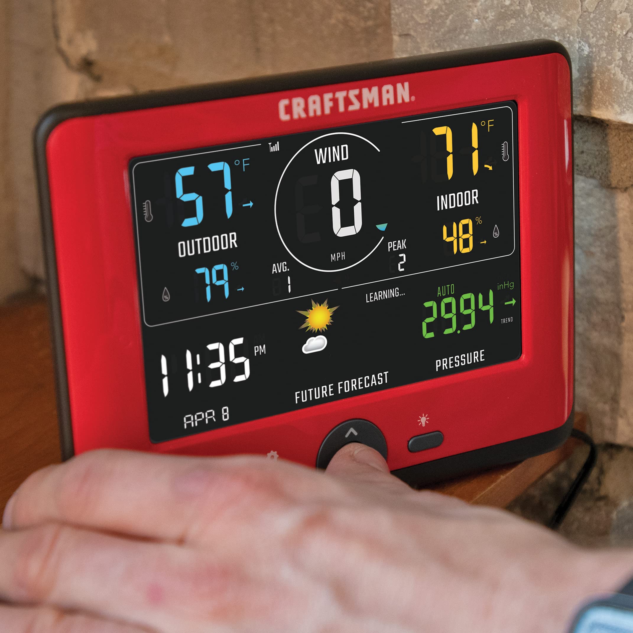 craftsman-personal-weather-station-with-indoor-outdoor-temperature-humidity-wind image 6