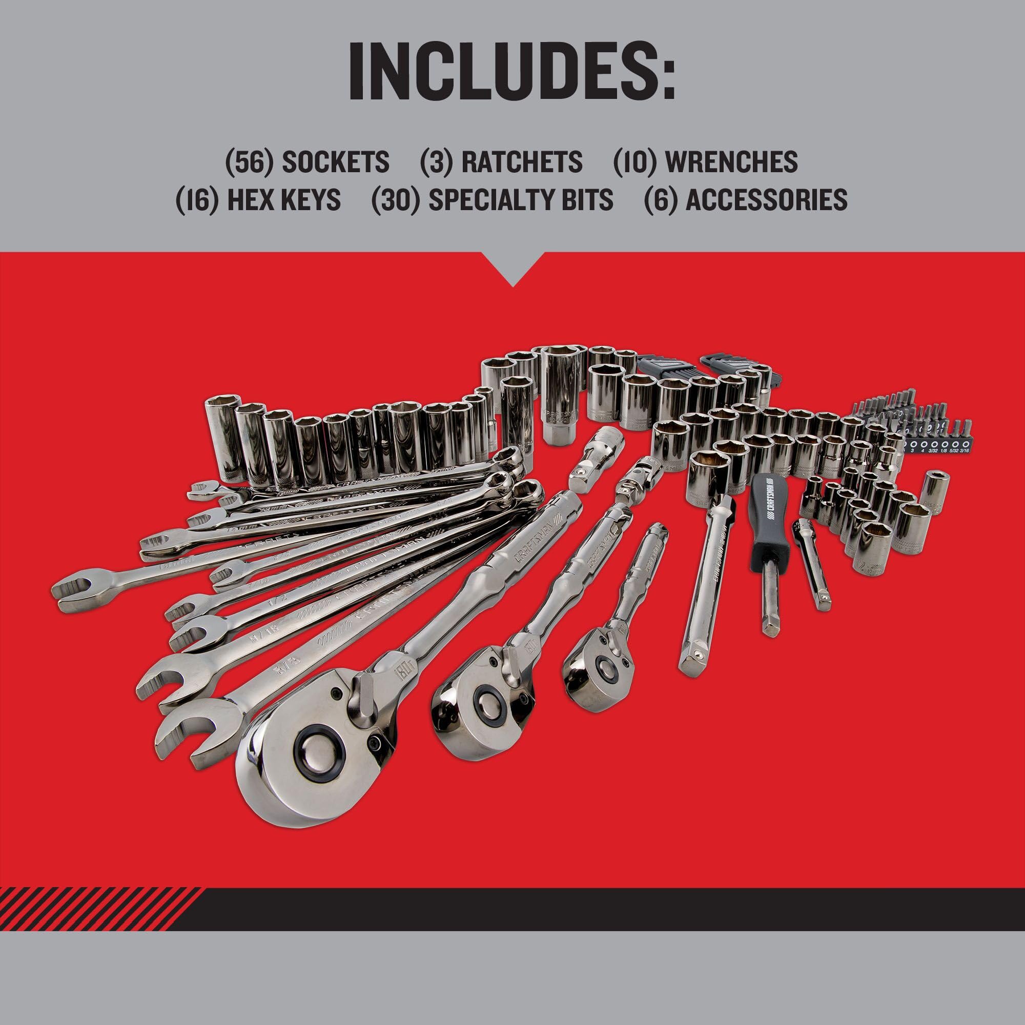 craftsman-overdrive-121-piece-mechanics-tool-set-sae-metric-gunmetal-chrome-hard image 4