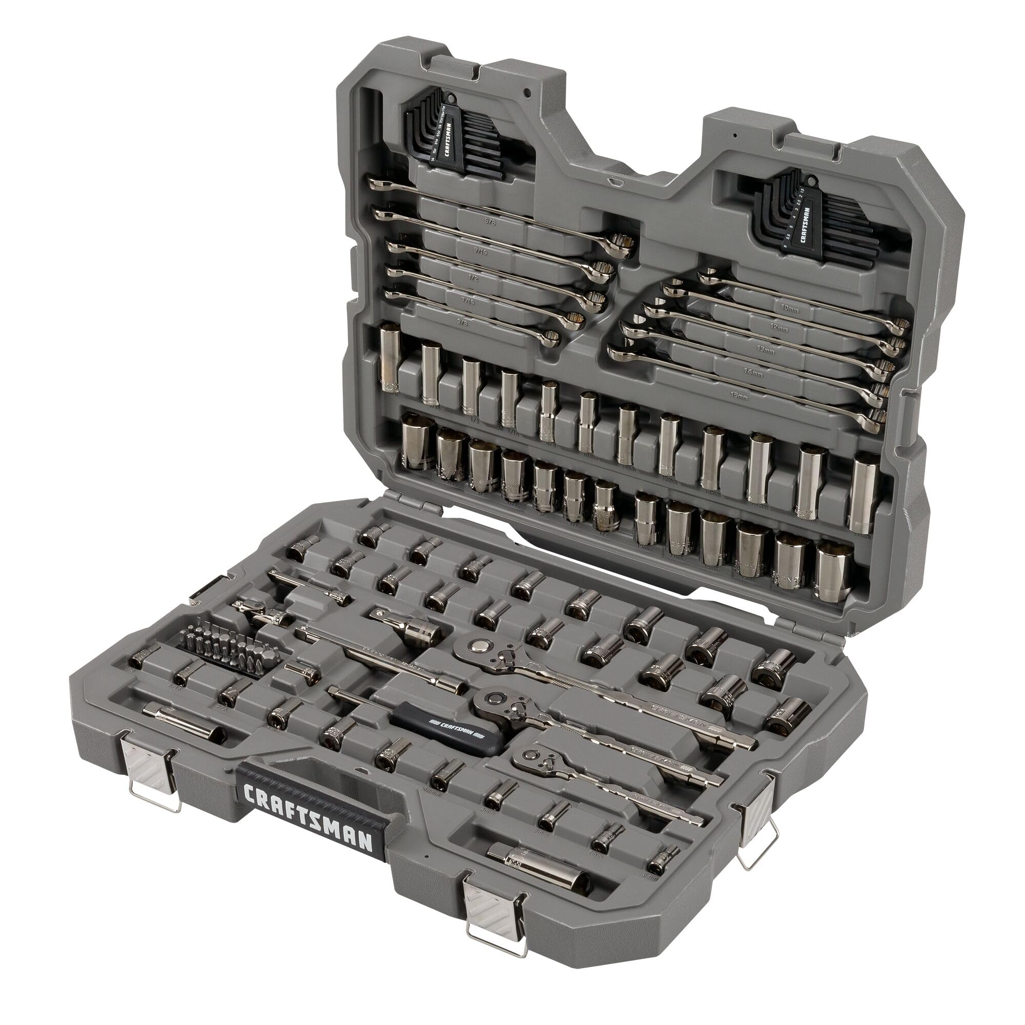 craftsman-overdrive-121-piece-mechanics-tool-set-sae-metric-gunmetal-chrome-hard image 6