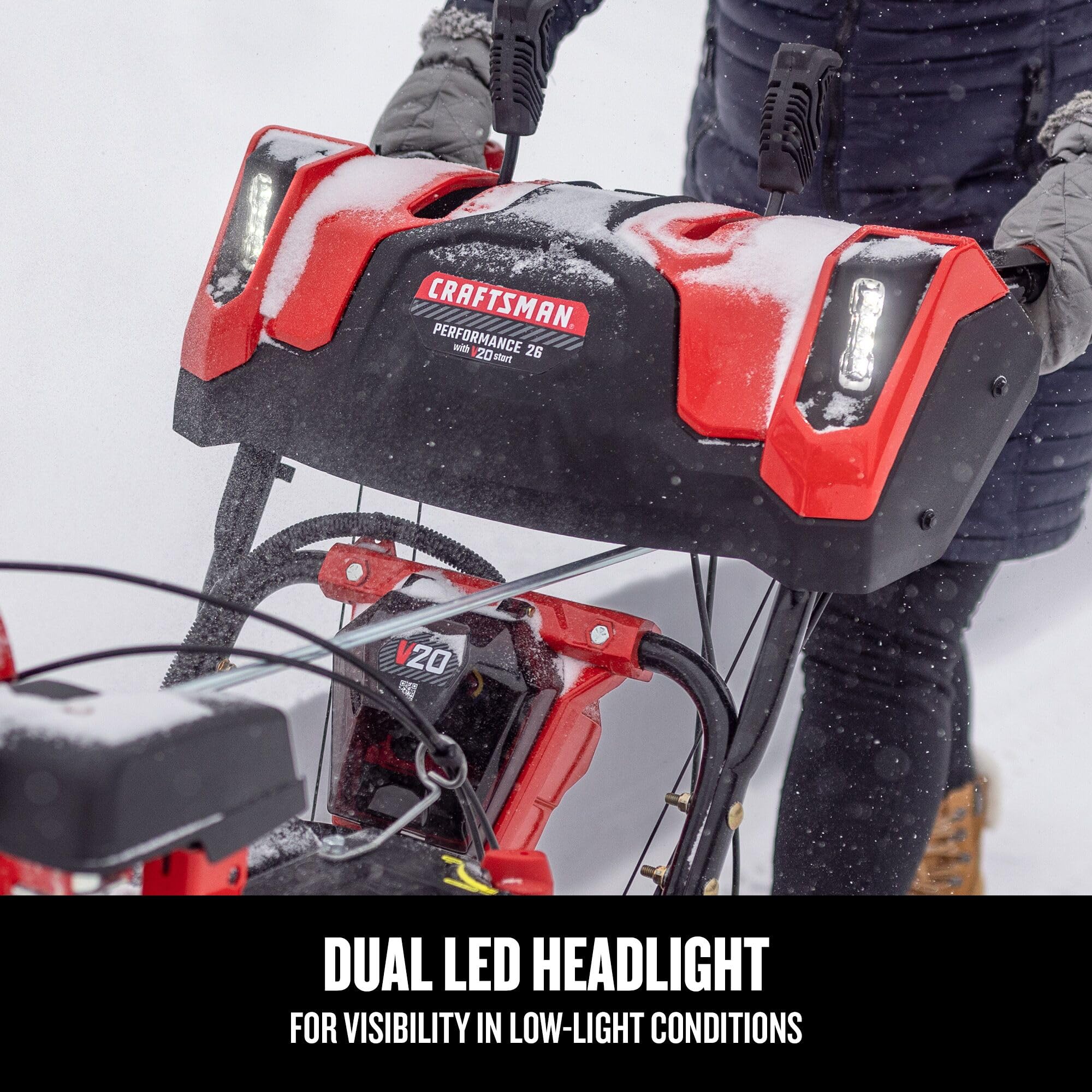 craftsman-performance-26-v20-two-stage-self-propelled-snow-blower-with-push-butt image 8
