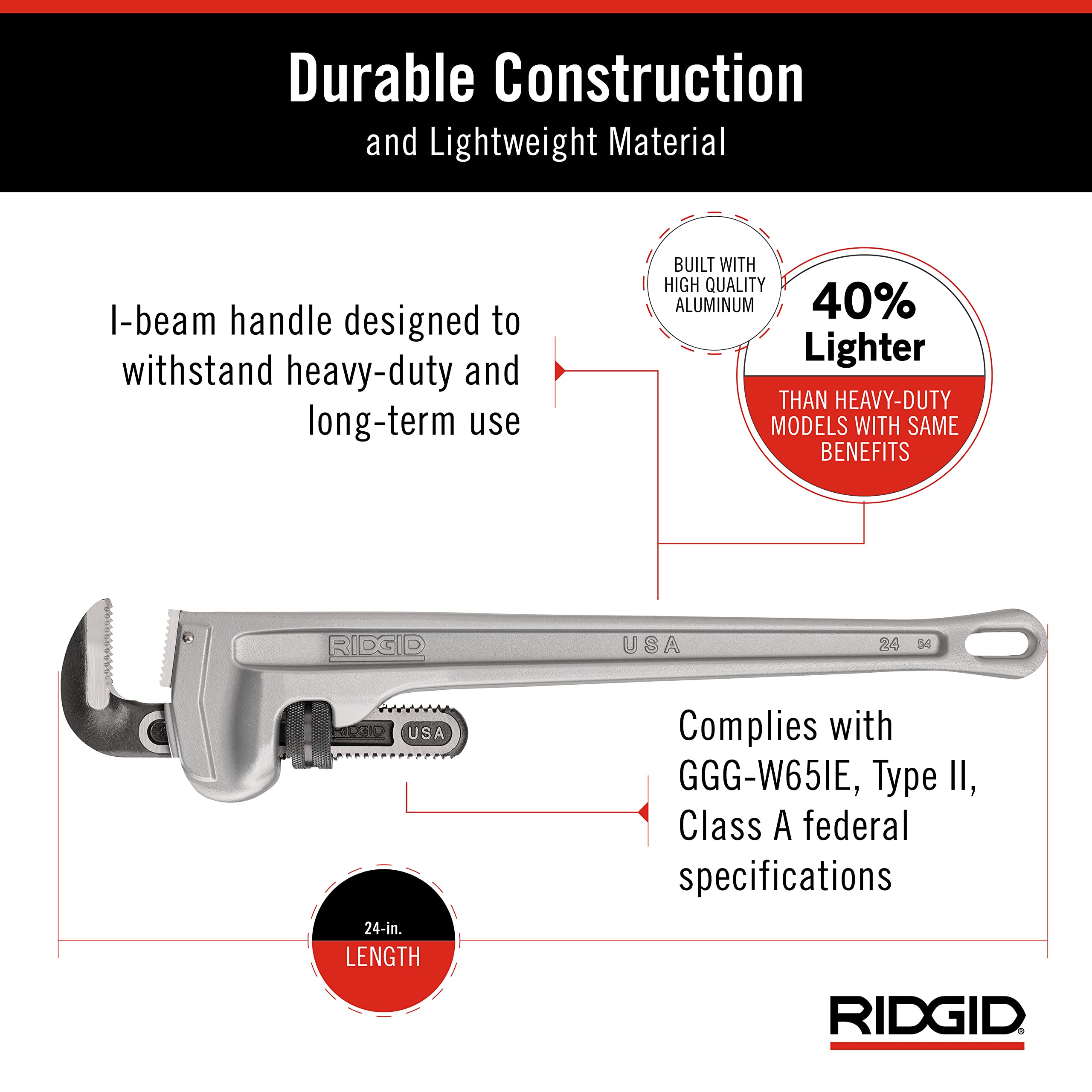 ridgid-model-824-24-inch-aluminum-straight-pipe-wrench-31105 image 4