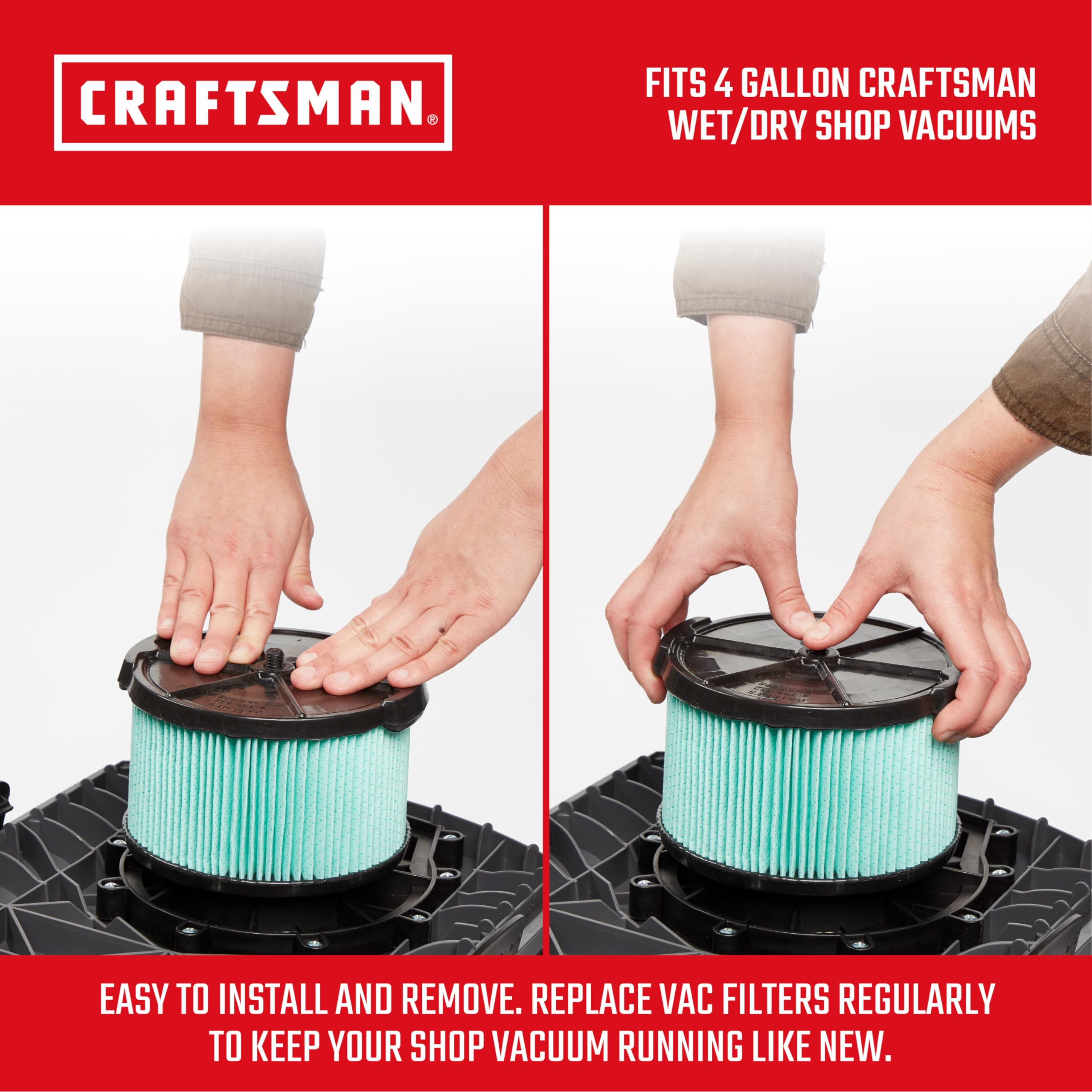 craftsman-4-gallon-wet-dry-vacuum-filter-hepa-media-qwik-lock-cmxzvbe38740 image 3