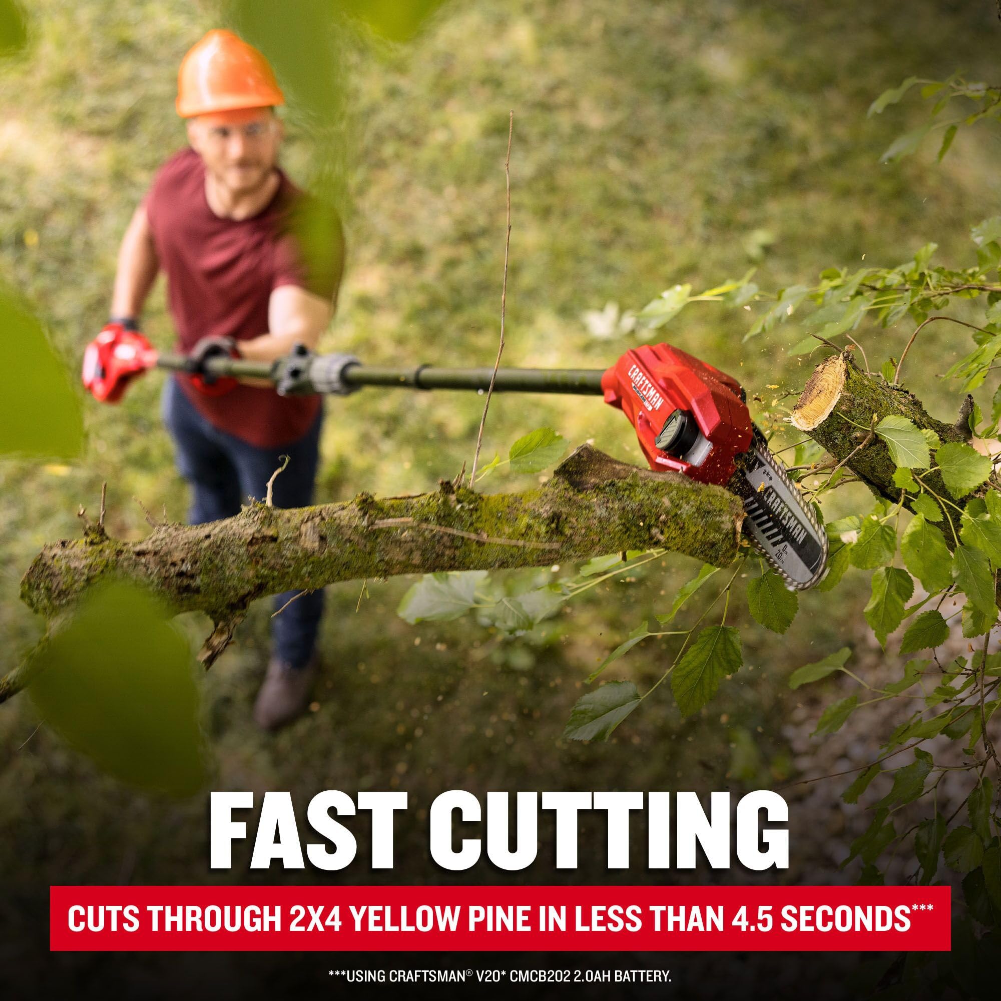 craftsman-v20-8-ft-cordless-pole-chainsaw-with-battery-and-charger-included-cmcp image 4