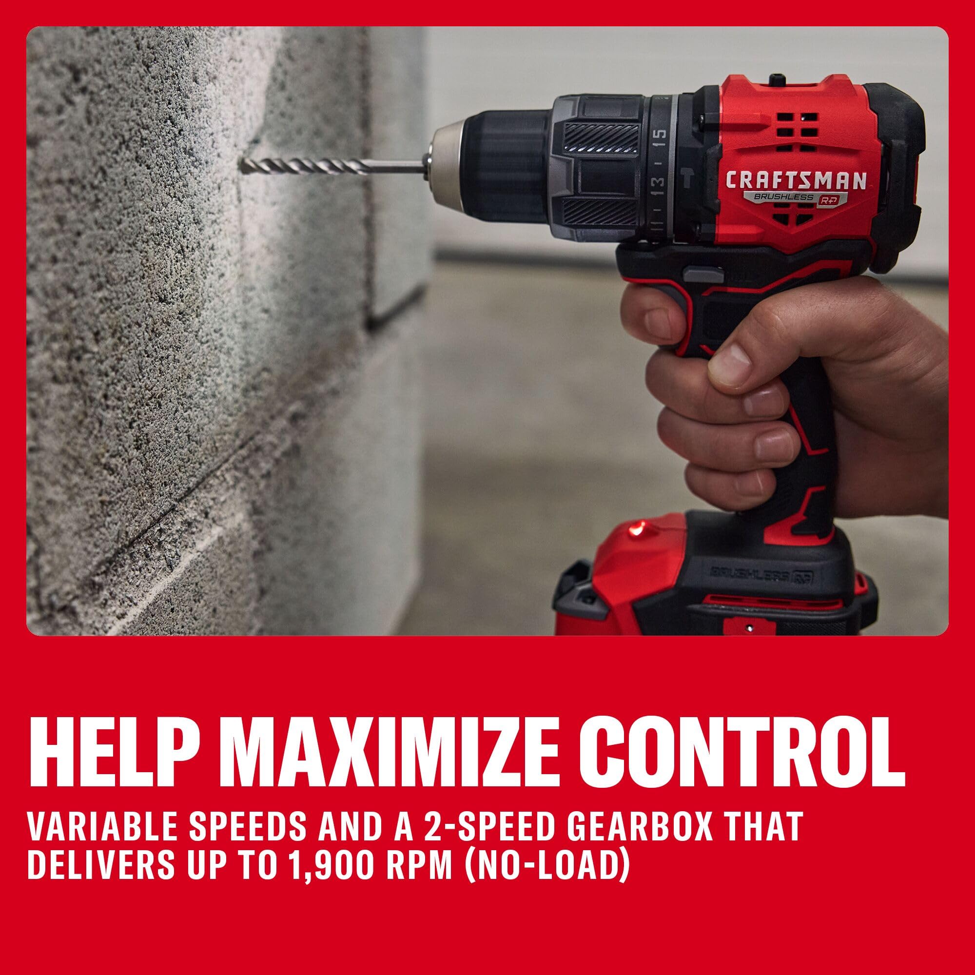craftsman-v20-1-2-in-brushless-compact-hammer-drill-cordless-battery-not-include image 3