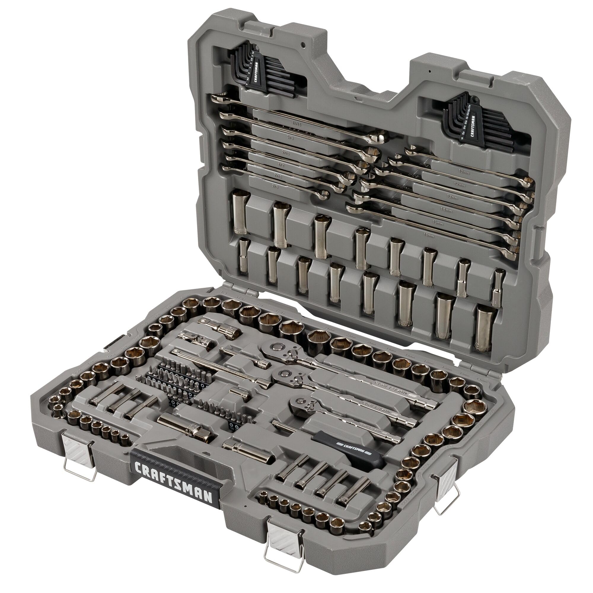 craftsman-overdrive-154-piece-gunmetal-chrome-mechanics-tool-set-standard-sae-me image 5