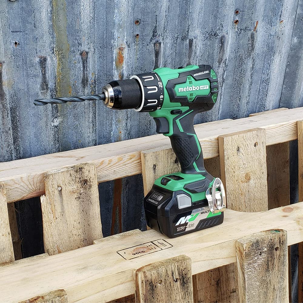 metabo-hpt-18v-brushless-hammer-drill-dv18dbfl2t-with-two-batteries-36v-18v-mult image 7