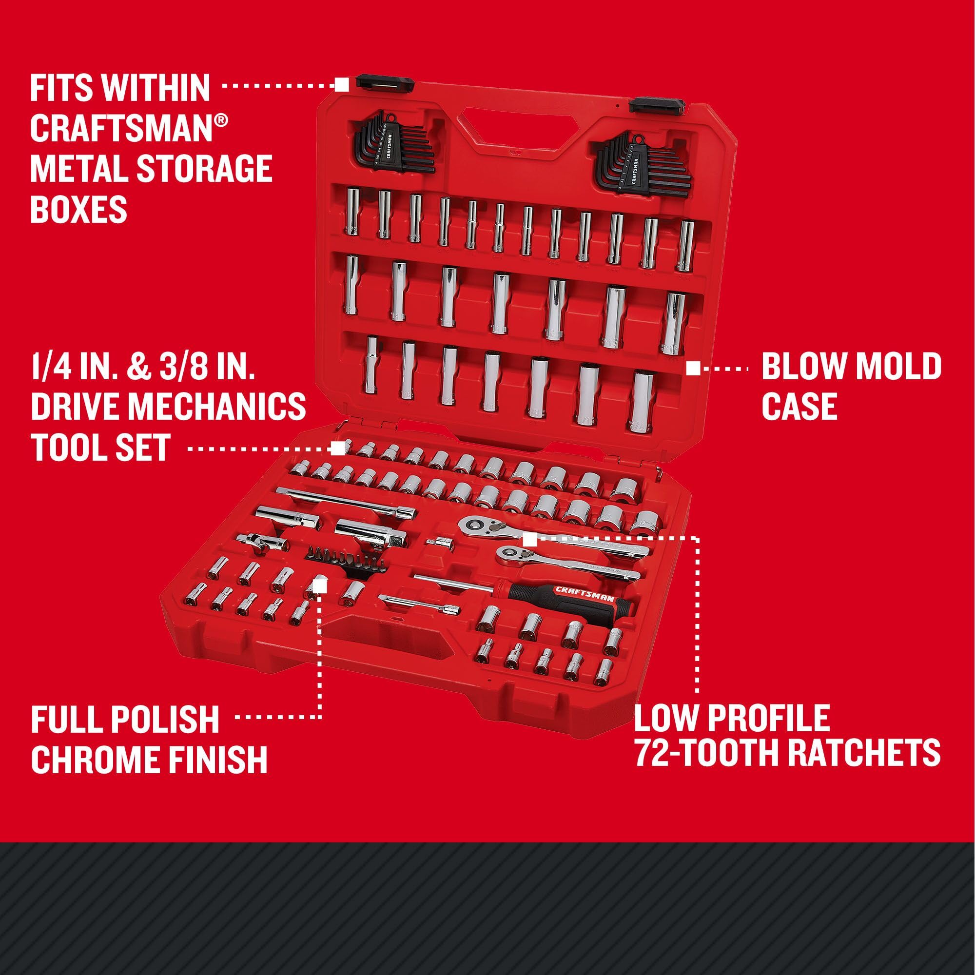 craftsman-cmmt12123-105-piece-mechanics-tool-set-sae-metric-with-1-4-3-8-drive-l image 2