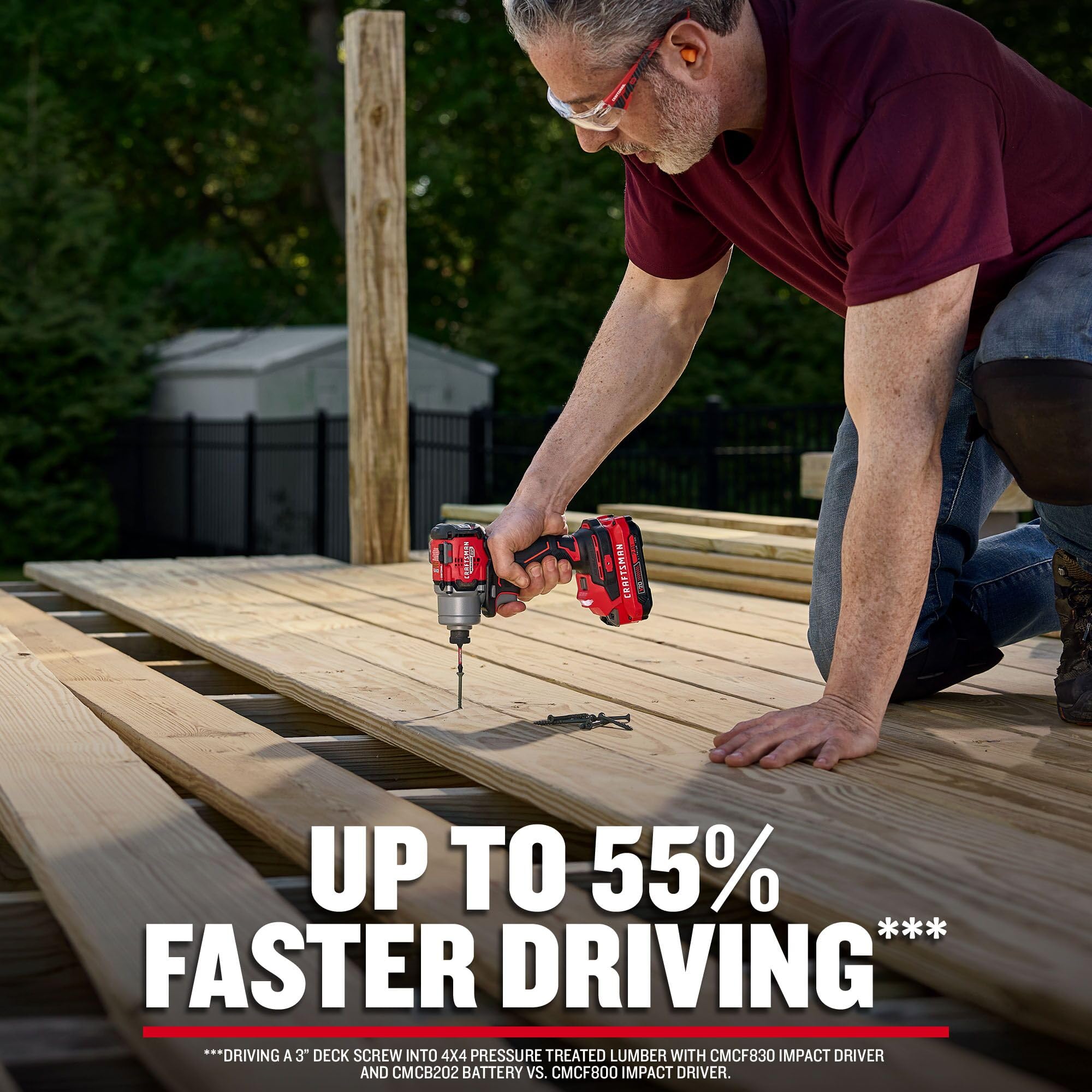 craftsman-v20-cordless-brushless-impact-driver-kit-cmcf830d2-with-2-batteries-ch image 4