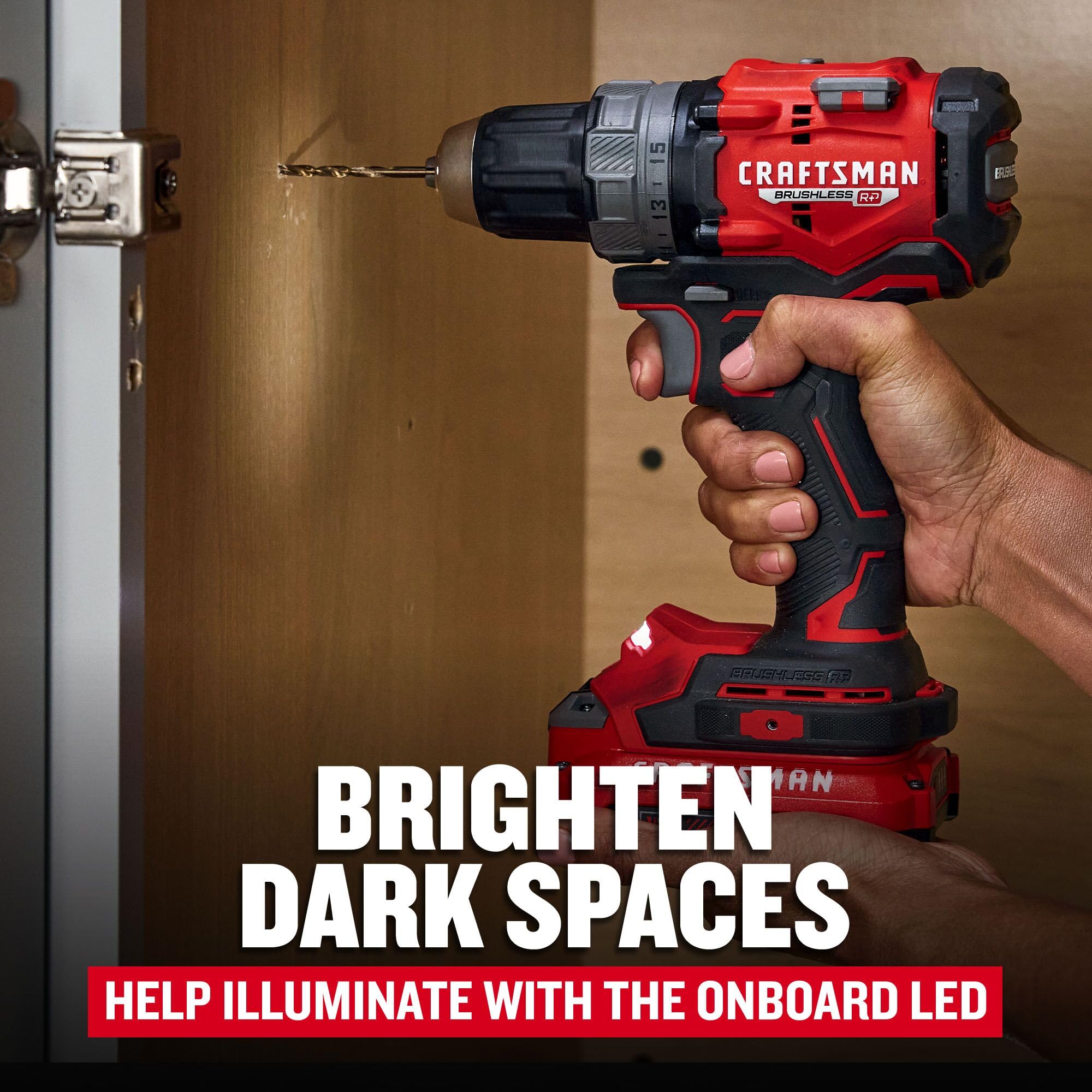 craftsman-v20-1-2-inch-brushless-drill-driver-kit-cmcd725d2-with-2-batteries-and image 6