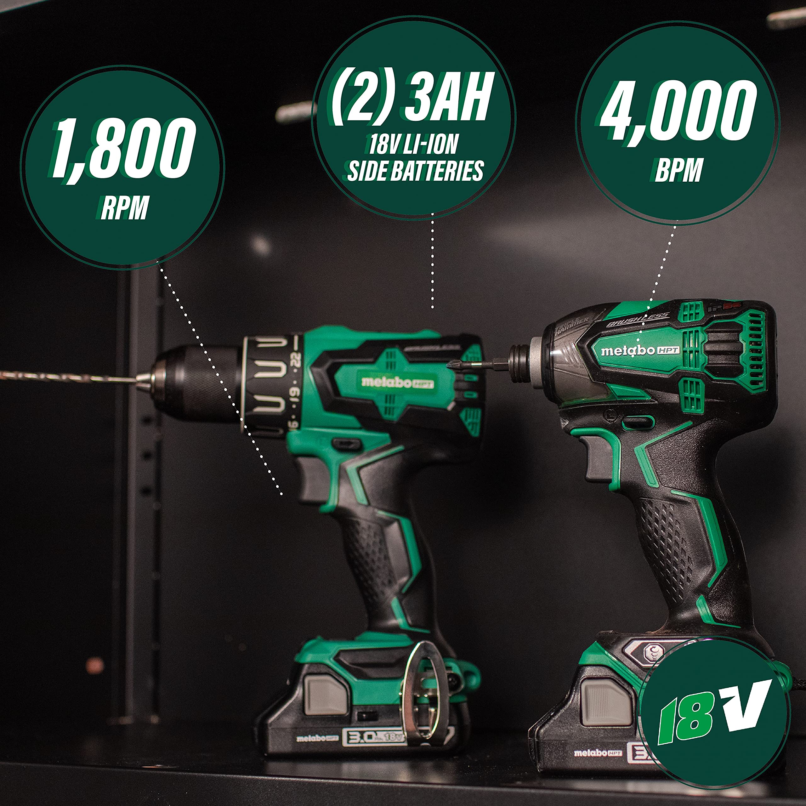 metabo-hpt-18v-multivolt-hammer-drill-and-triple-hammer-impact-driver-combo-kit- image 2