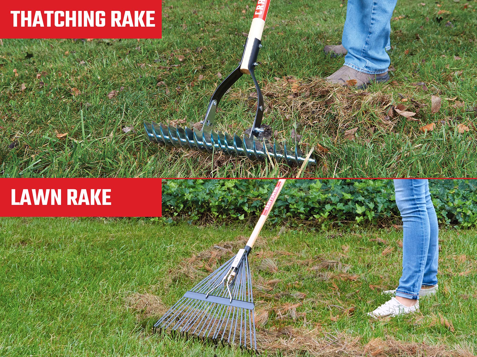 craftsman-2-piece-raking-set-with-lawn-thatching-rakes-wood-handles-with-cushion image 6