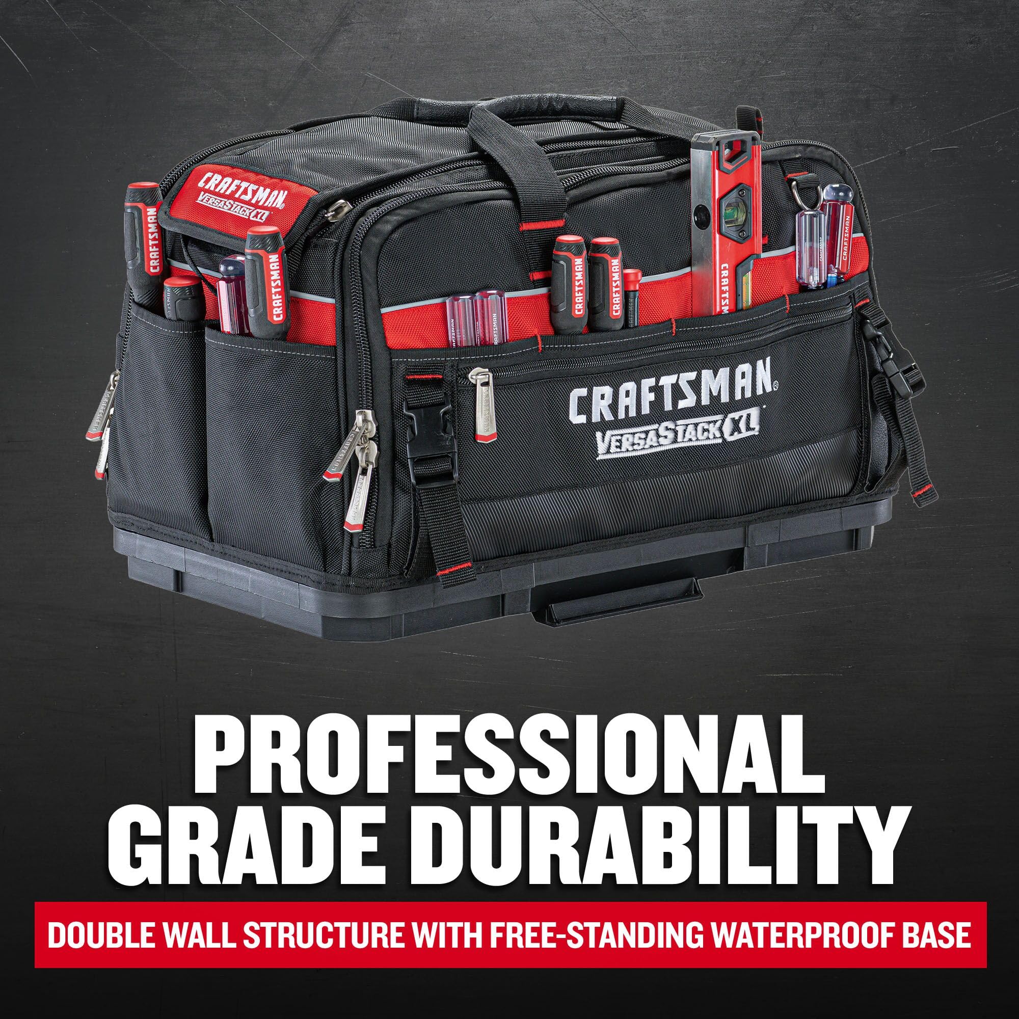 craftsman-versastack-xl-tool-bag-22-5-inch-55-pockets-durable-polyester-cmst2145 image 2