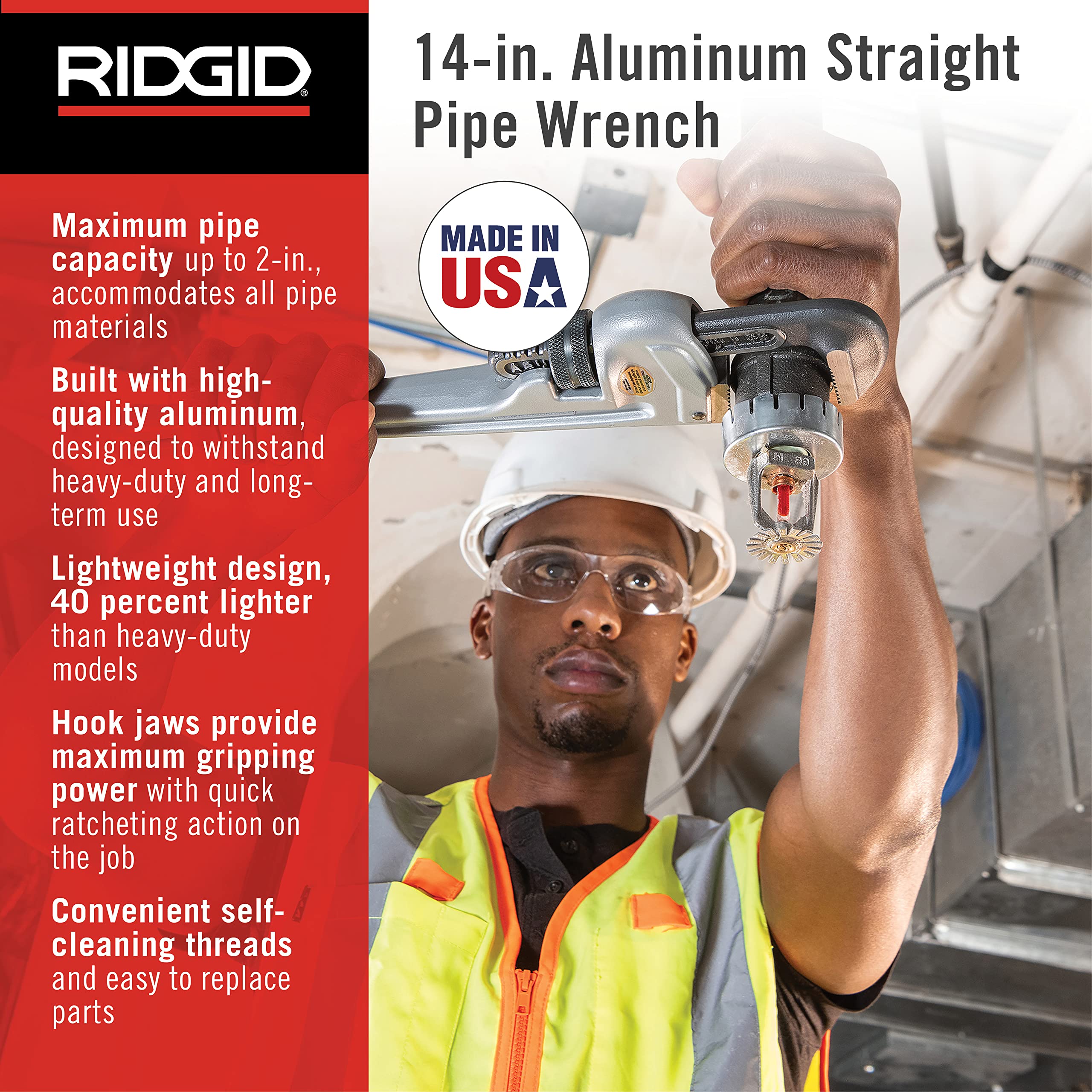 ridgid-31095-model-814-14-inch-aluminum-straight-pipe-wrench-silver image 2