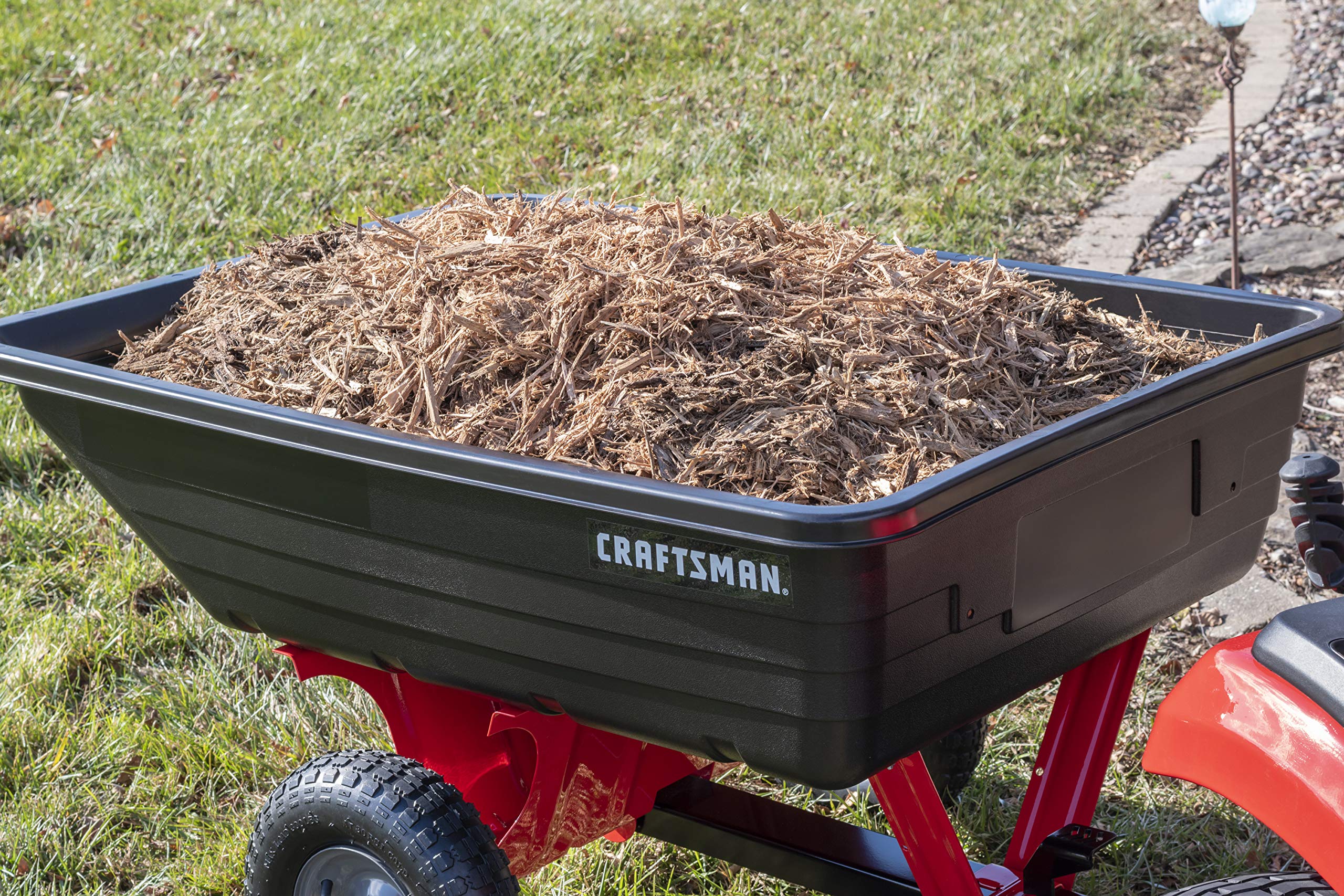 craftsman-tow-poly-dump-cart-for-lawn-tractors-and-atvs-350-lb-capacity-10-cu-ft image 8