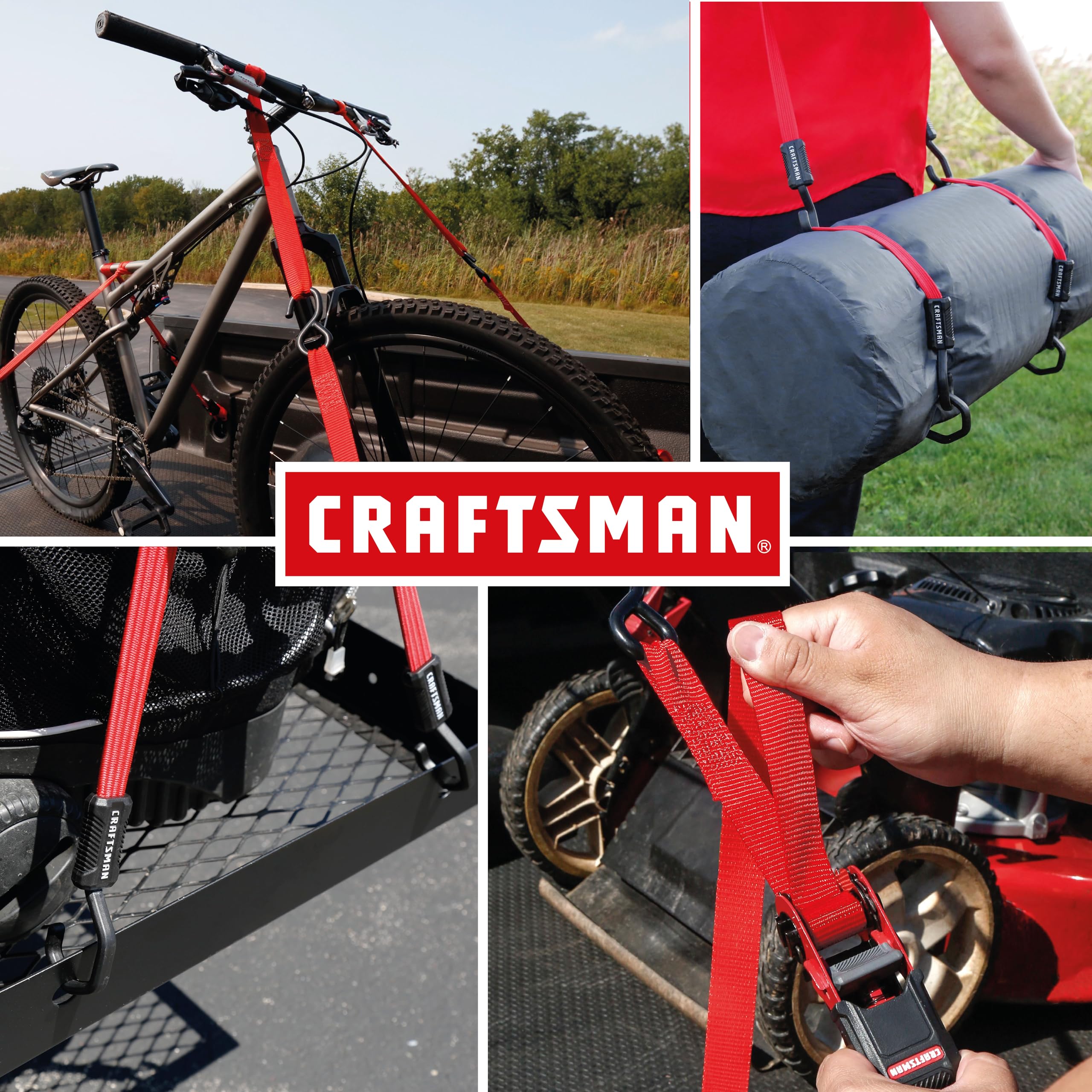 craftsman-cmxazbs777-10-piece-tie-down-kit-with-ratchet-straps-bungees-soft-loop image 7