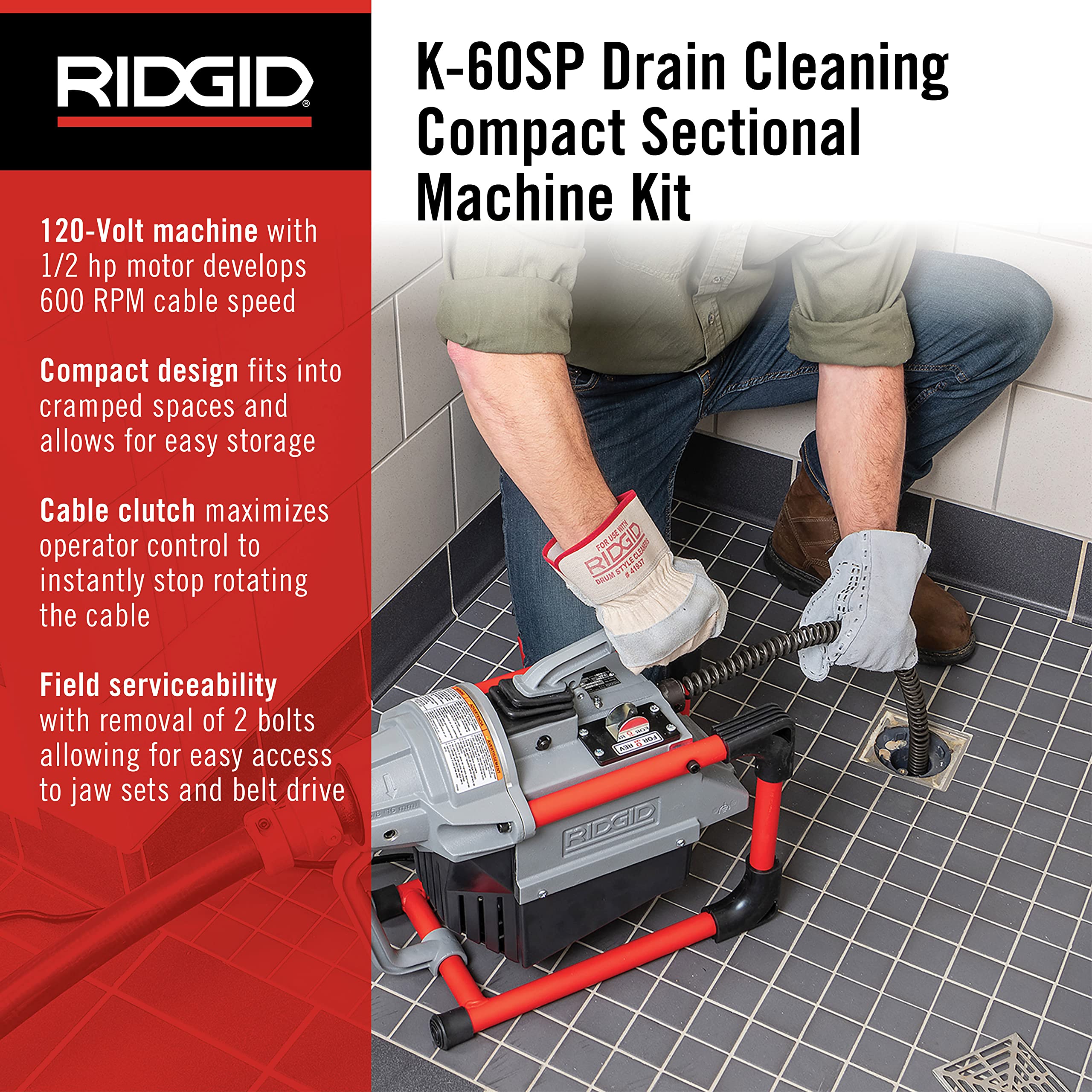 ridgid-k-60sp-compact-120-volt-sectional-drain-cleaning-machine-kit-66492 image 2