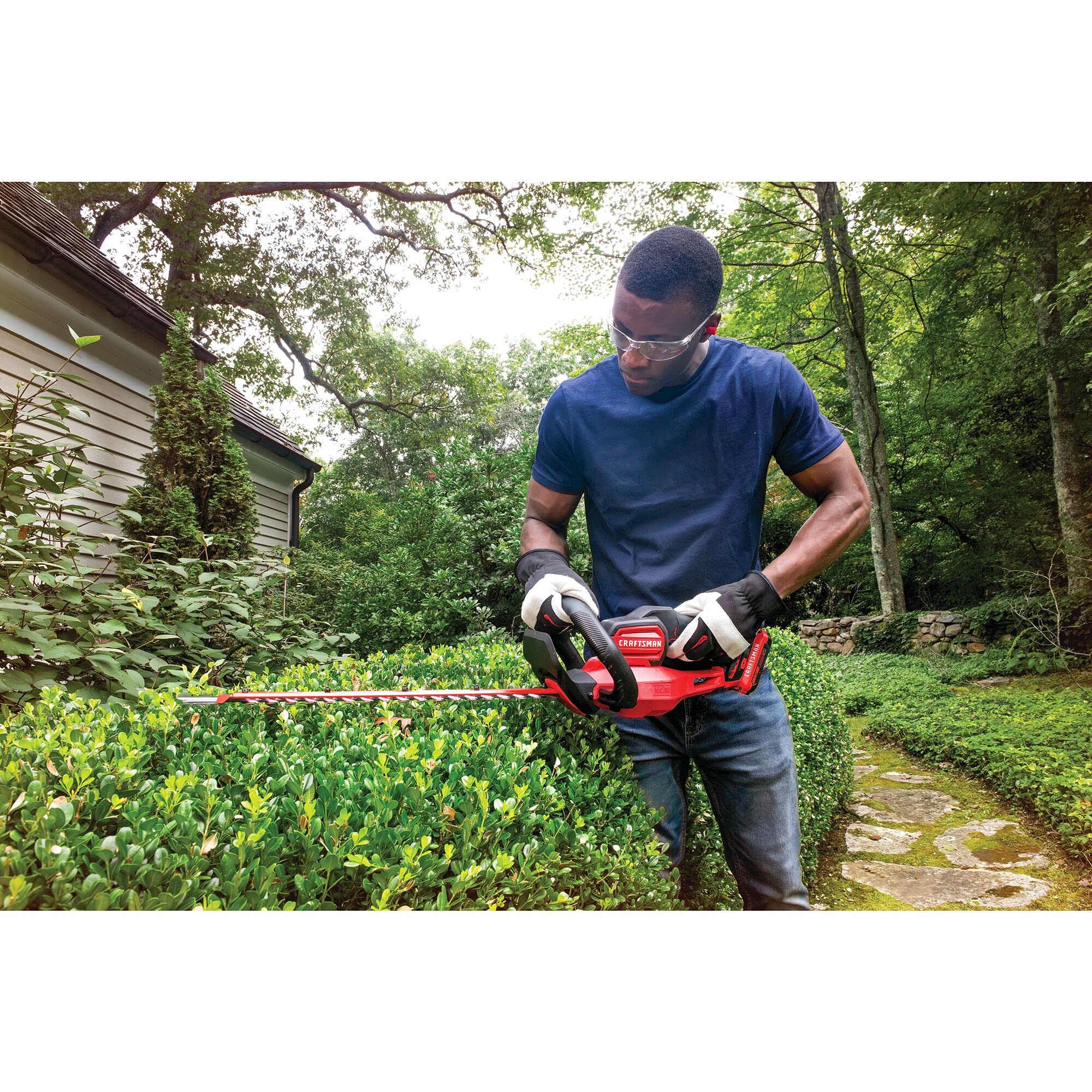 craftsman-cmchts820b-v20-cordless-22-inch-hedge-trimmer-bare-tool-dual-action-bl image 8