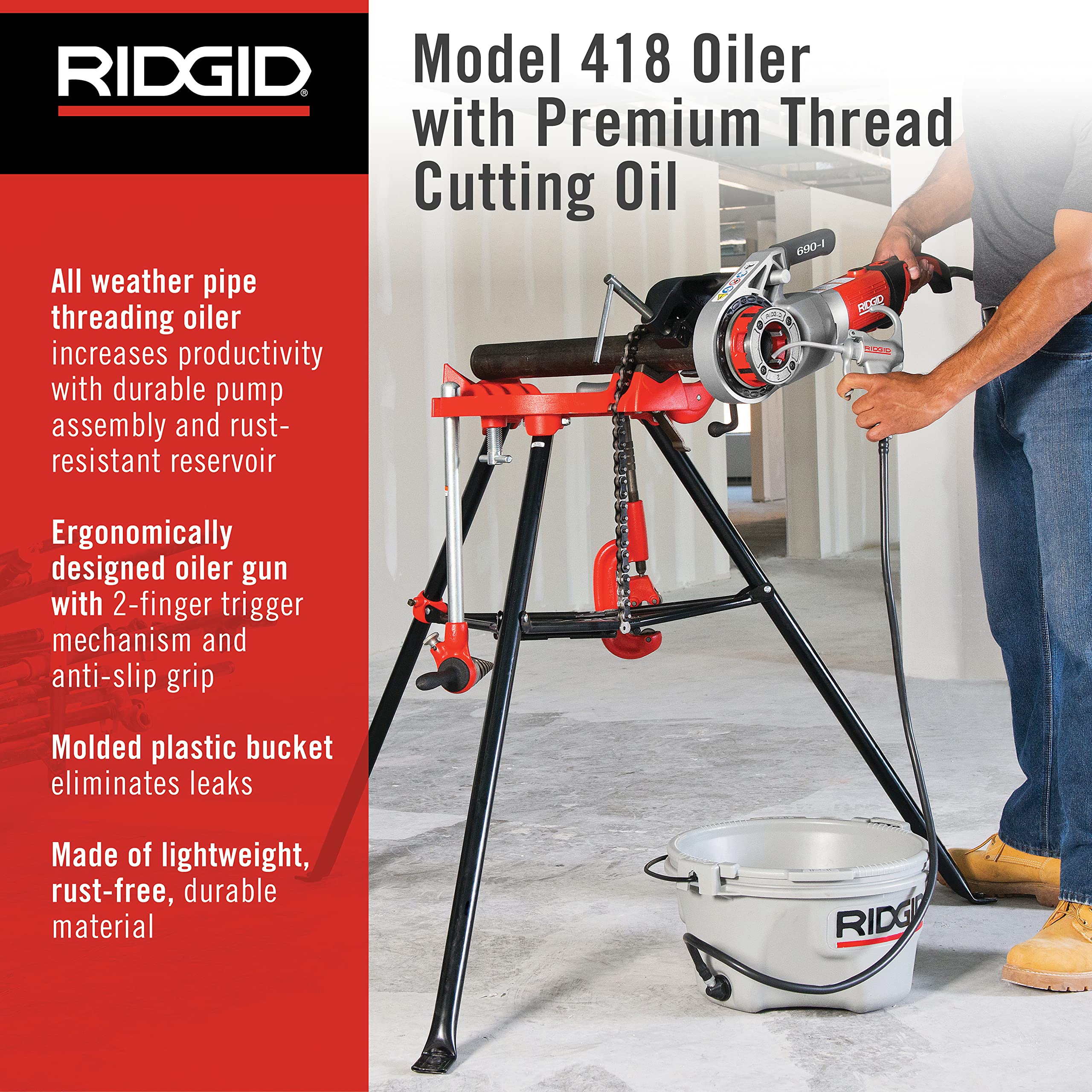 ridgid-10883-model-418-handheld-oiler-bucket-with-1-gallon-premium-thread-cuttin image 2