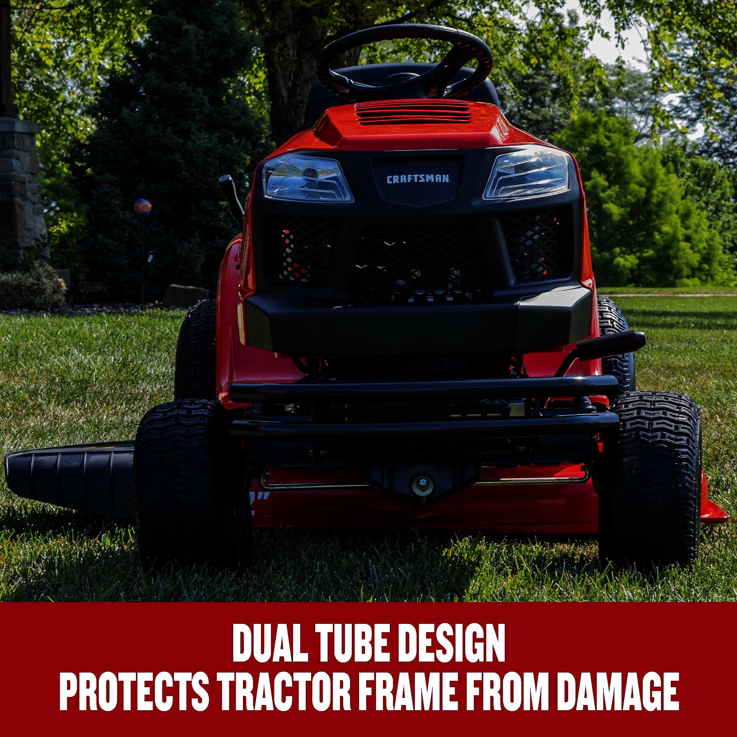 craftsman-cmxgzbf7124612-riding-tractor-dual-bar-bumper-fits-craftsman-and-husqv image 7