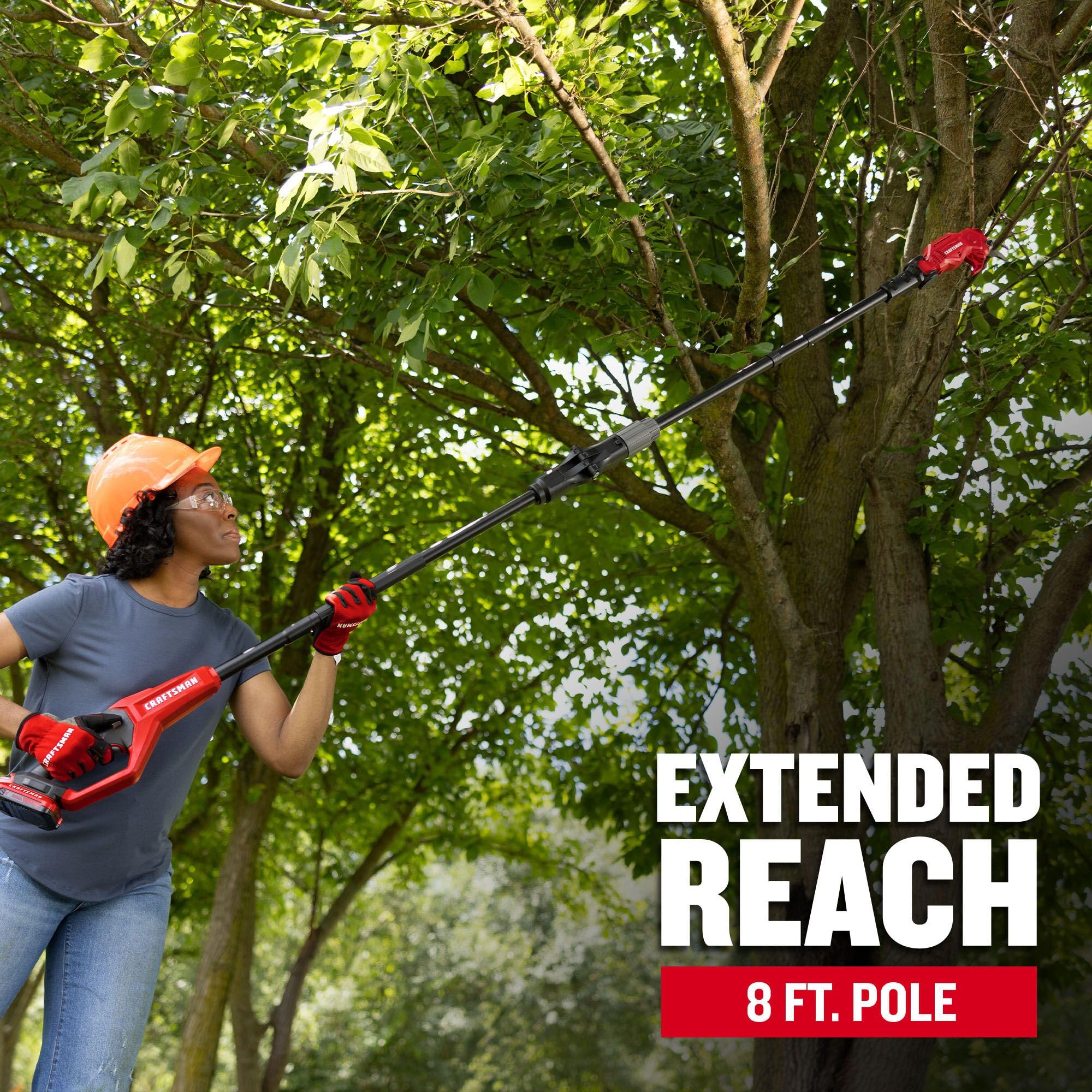 craftsman-v20-8-ft-cordless-pole-saw-2-ah-battery-and-charger-included-tree-prun image 5
