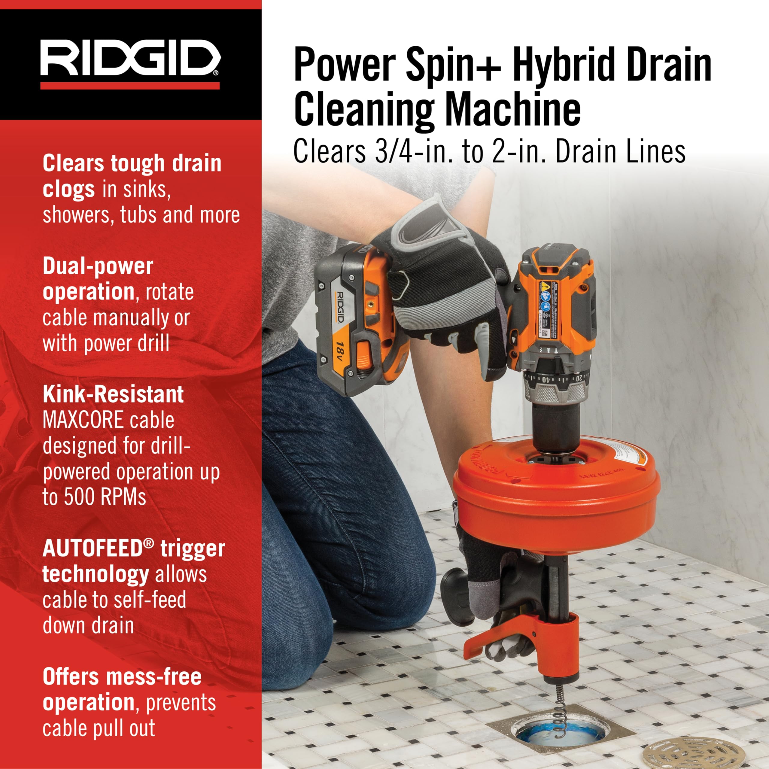 ridgid-power-spin-power-spinner-drain-cleaner-57043-for-3-4-to-1-1-2-lines image 2