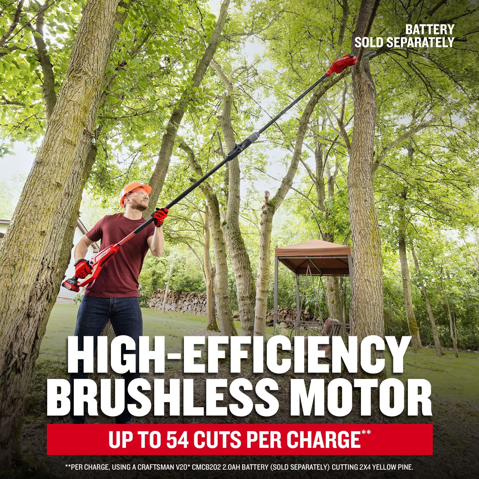 craftsman-v20-brushless-rp-8-in-pole-chainsaw-cmcps630b-tool-only image 3
