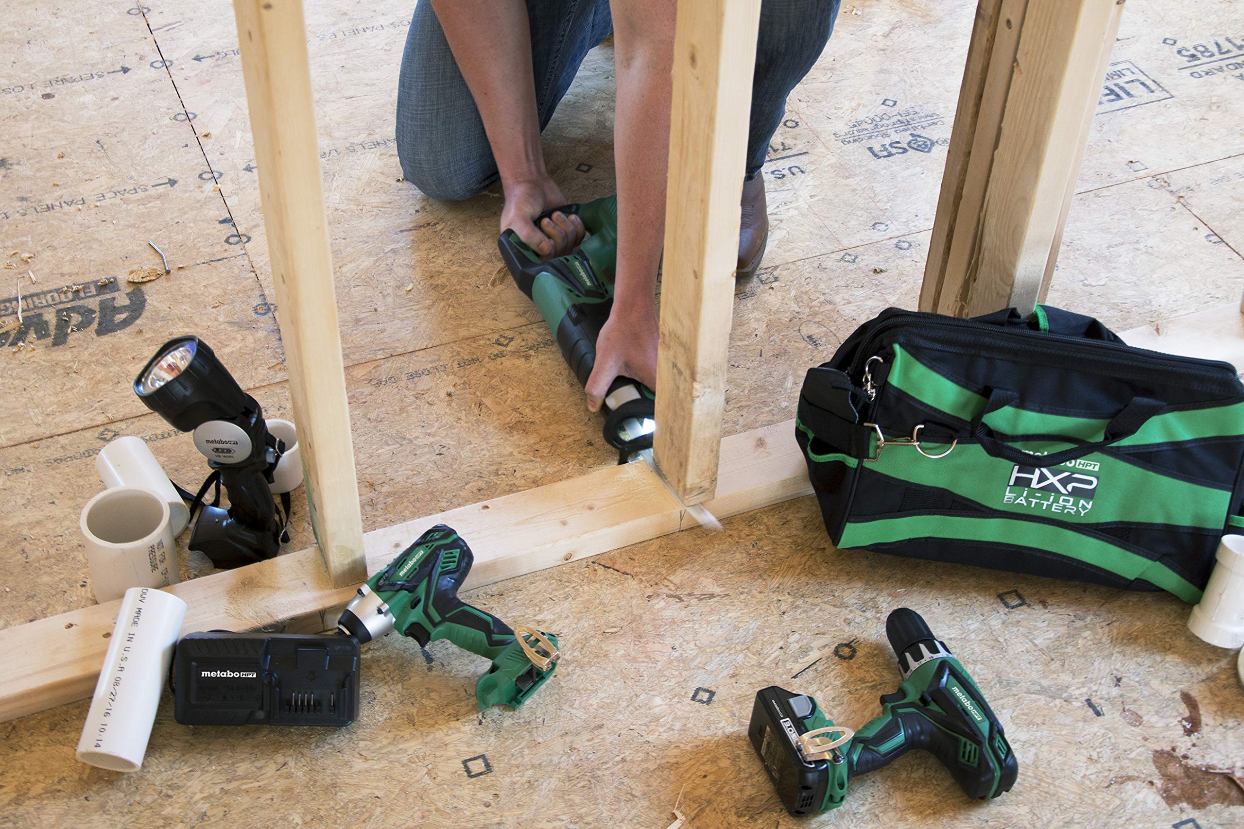 metabo-hpt-18v-cordless-4-tool-combo-kit-hammer-drill-impact-driver-reciprocatin image 6