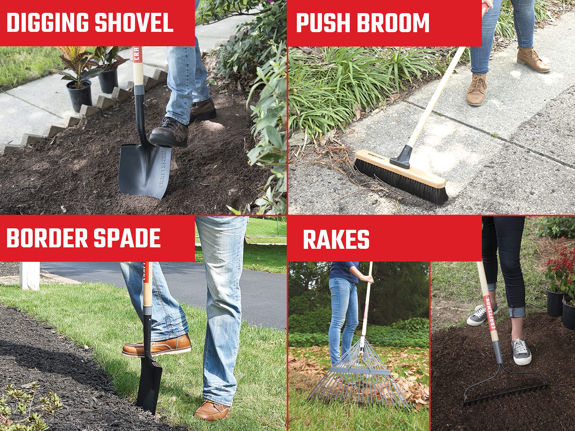 craftsman-5-piece-garden-landscape-tool-set-with-lawn-rake-digging-shovel-garden image 8