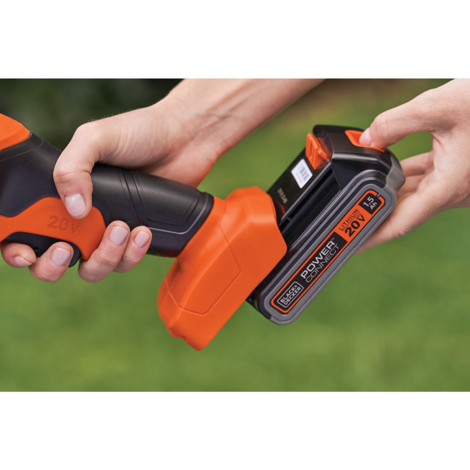 black-decker-20v-max-powerconnect-3-8-cordless-shear-shrubber-with-battery-charg image 2