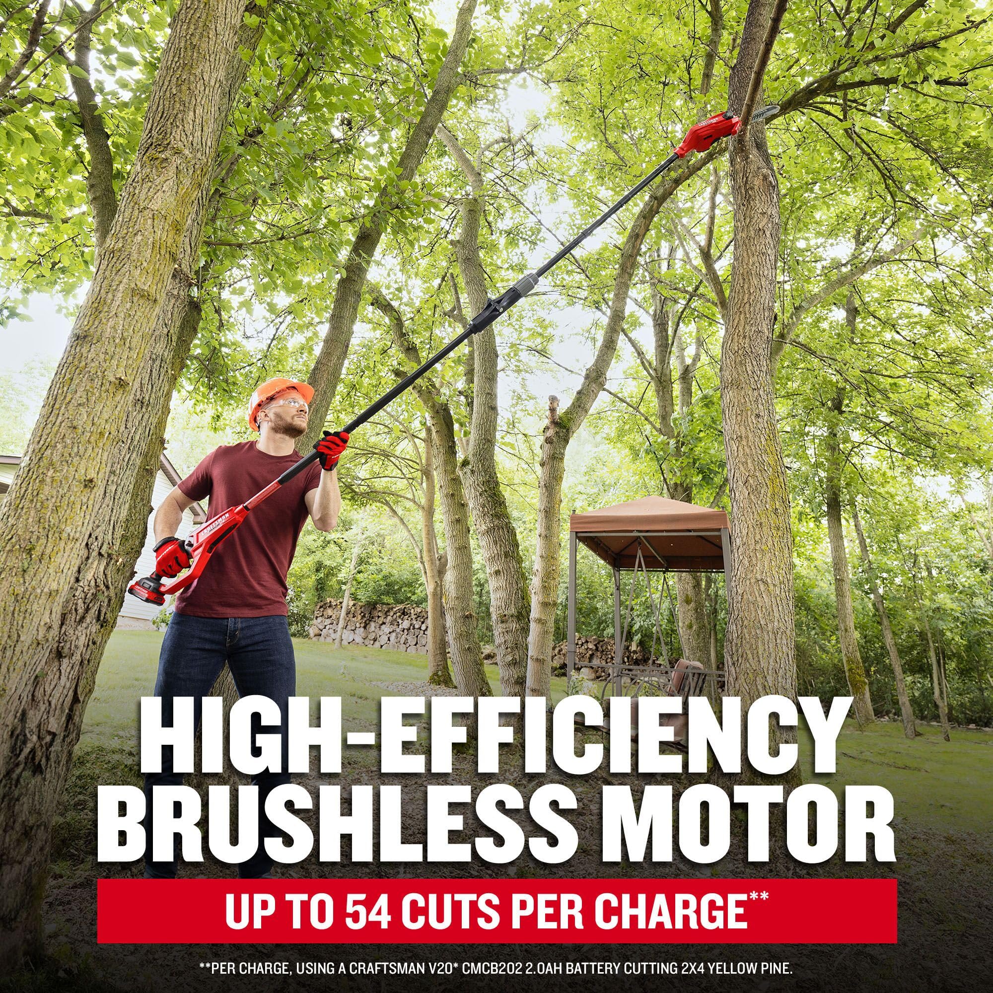 craftsman-v20-8-ft-cordless-pole-chainsaw-with-battery-and-charger-included-cmcp image 3